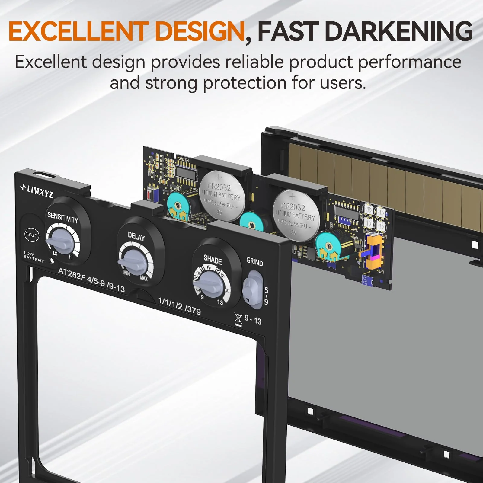 Auto Darkening Welding Lens True Color 5.24"x4.49" with 4 Arc Sensors, Adjustable Shade 4/9-13 for Welding Helmets/Hoods | Automatic Darkening Lens & Premium Welding Helmet Accessories L-001 - Image 5