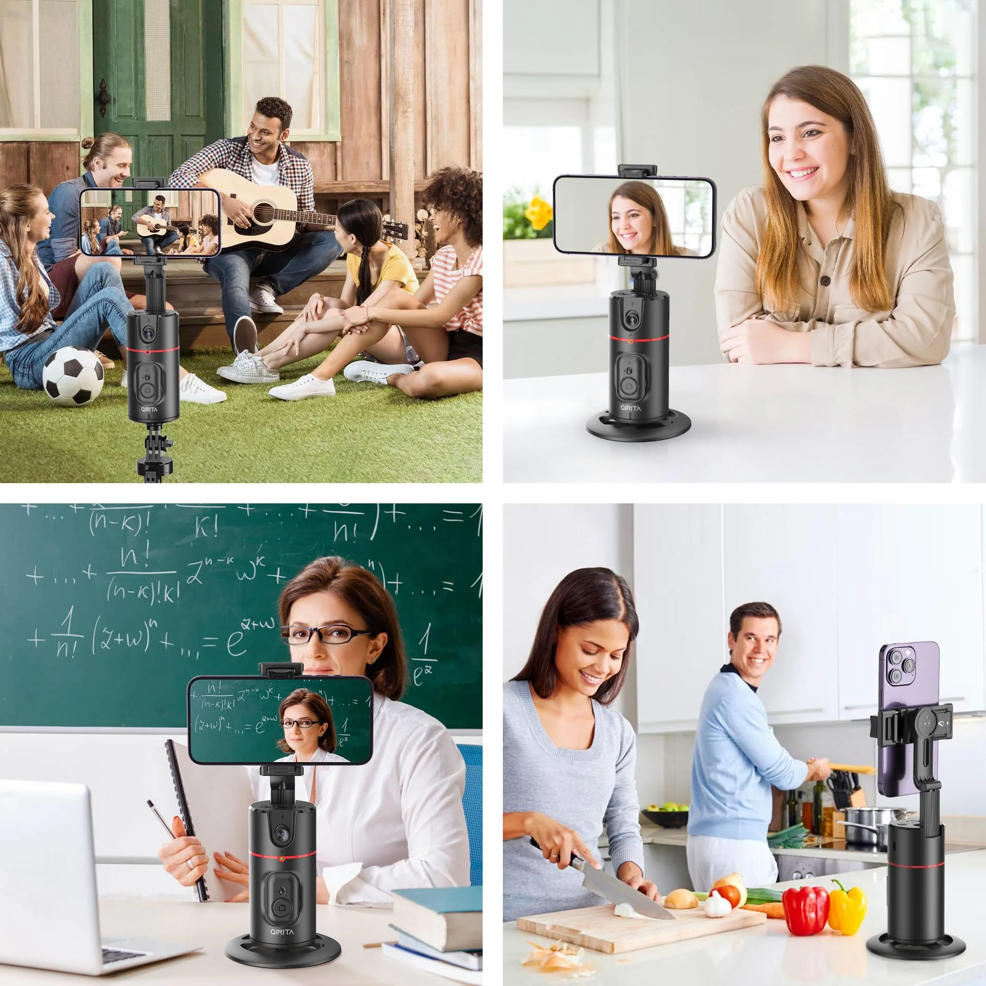 Auto Face Tracking Phone Holder, Magnetic Face Tracking Tripod 360 Rotation with Stand & Remote, Face Body Phone Tracking Tripod, No App, Smart Shooting Camera Mount for Live Video Recording Tiktok - Image 9