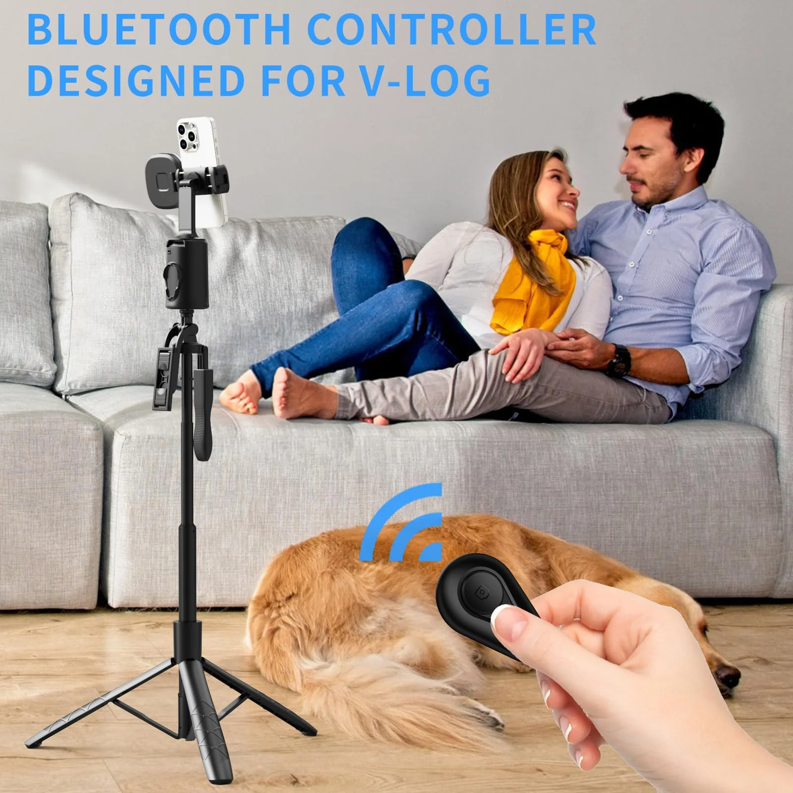 Auto Face Tracking Tripod 360° Rotation Phone Stand, No App, Face Body Phone Camera Stand with Remote and Gesture Control, Rechargeable Smart Shooting Stand with Light (Upgrade Edition) - Image 5