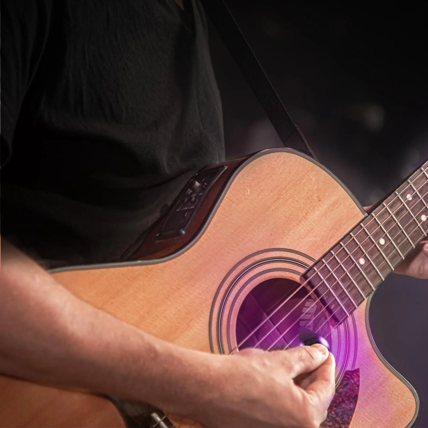 Auto LED Glowing Guitar Picks - Dazzling Colourful Illuminated Guitar Plectrum for Acoustic Electric and Bass Guitar, 0.6mm (3 Colours) 3 Colours - Image 3