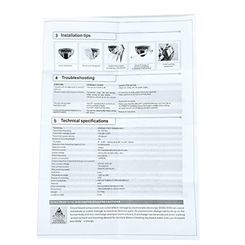 Automatic Door Motion Sensor Request to Exit PIR, 12-24V Microwave Autodoor Sensor 24.125Ghz for Elevator, Adjustable Kit - Image 7