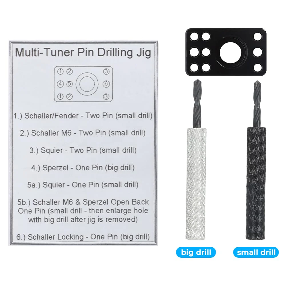 AUTOVIC Guitar Tuner Drill Jig for Pin-Mount 6-In-Line Machine Heads - Compatible with Fender Stratocaster/Telecaster & Squier Electric Guitars - Image 4