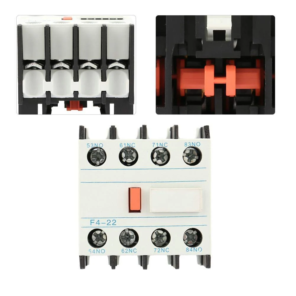 Auxiliary Contacts Block Fit CJX2 AC Contactor, 2 N/O Contactors LADN22 AC Contactor Schakelaar F4-22 Model - Image 4