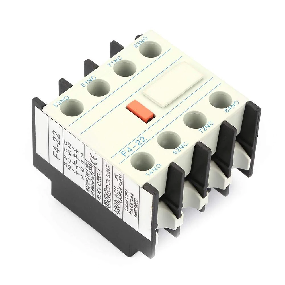 Auxiliary Contacts Block Fit CJX2 AC Contactor, 2 N/O Contactors LADN22 AC Contactor Schakelaar F4-22 Model - Image 9