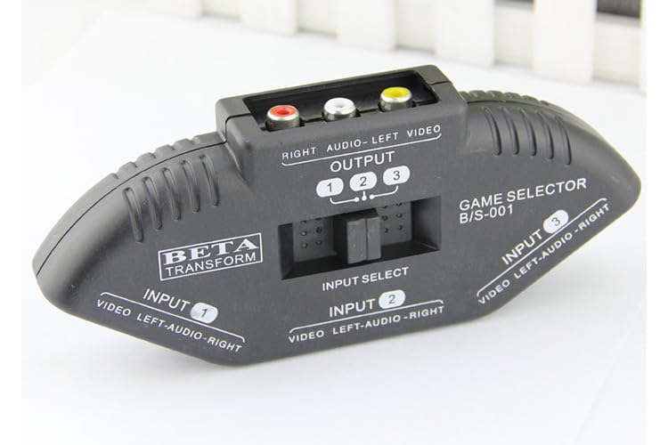 AV SWITCHER AV Switch 3 Way Outlets Converter Port Splitter RCA Audio Video AV Switch Box Game Selector (3 in 1 Out) for TV - Image 2