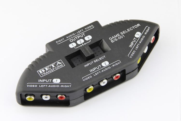 AV SWITCHER AV Switch 3 Way Outlets Converter Port Splitter RCA Audio Video AV Switch Box Game Selector (3 in 1 Out) for TV - Image 3