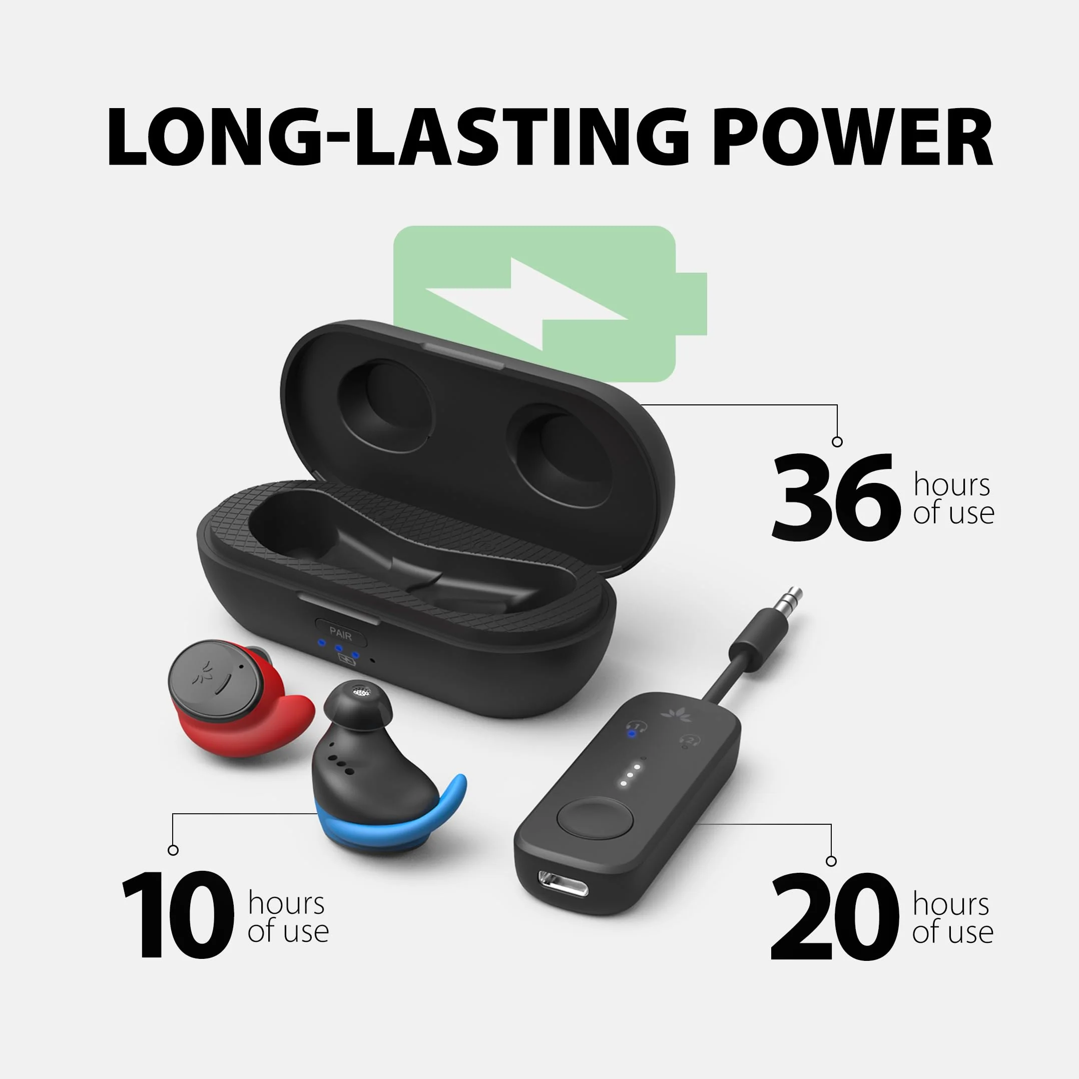 Avantree Sky Ace - Wireless Earbuds with Airplane Adapter for Flight, Plug n Play, Noise Canceling Bluetooth Headphones Compatible with iPhone, Andriod, MacBook, Laptop, AptX Adaptive for Travel - Image 5