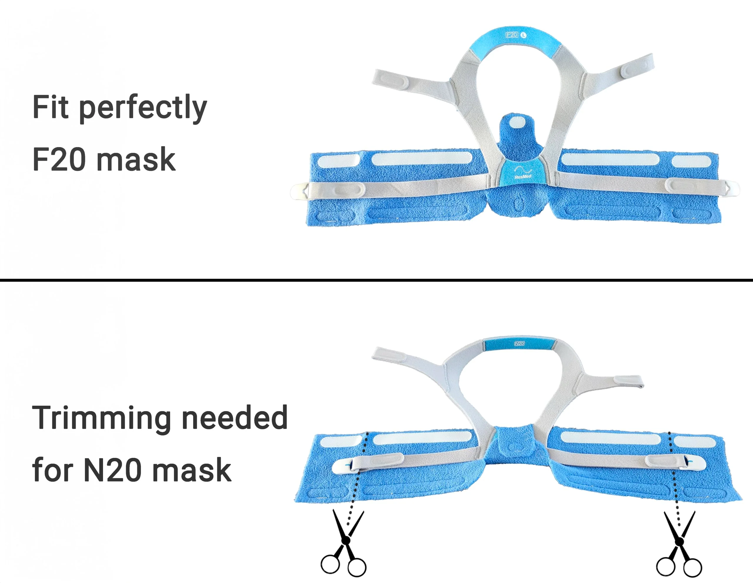 AVEEN CPAP Neck Pad, Compatible with Resmed AirFit F20 CPAP Full face mask and ResMed AirFit N20 Nasal CPAP Mask - Image 2