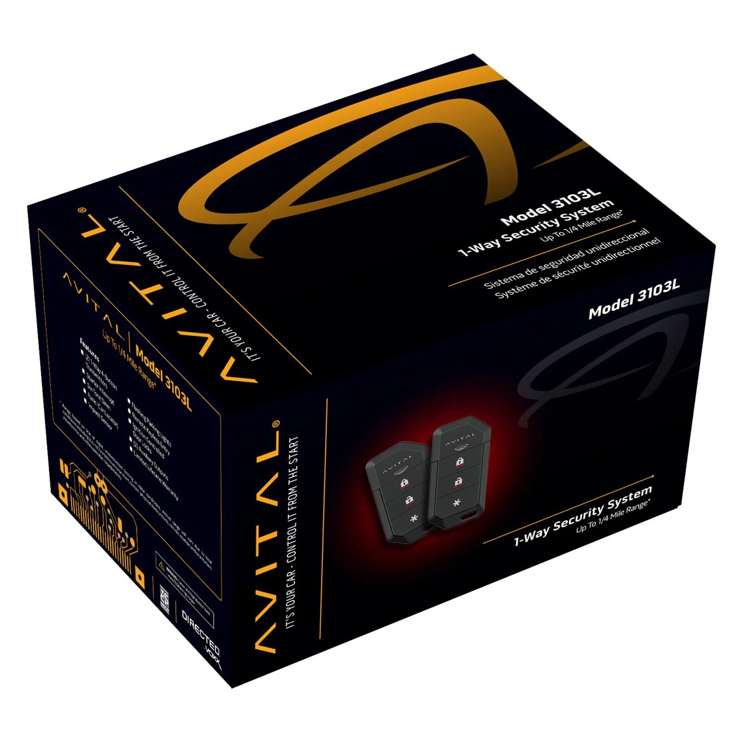 Avital 3103L Automotive 1-Way Security System with Two 4-Button Remotes - Image 3