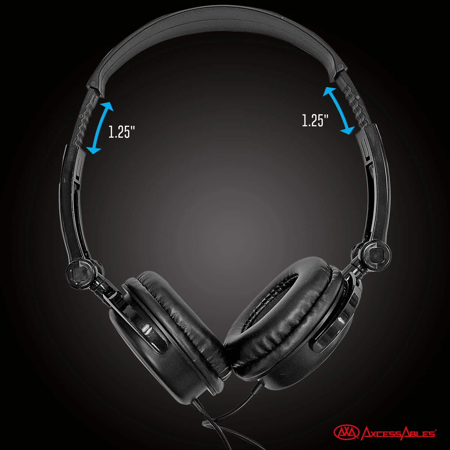 AxcessAbles On-Ear Closed-Back Studio Headphones | DJ Headphones with 6ft Cable and 1/4-inch Jack Adapter | 38mm Neodymium Driver Swiveling Cups| Guitar Practice Headphones | Recording Headphones 1 Recording Headphones - Image 5