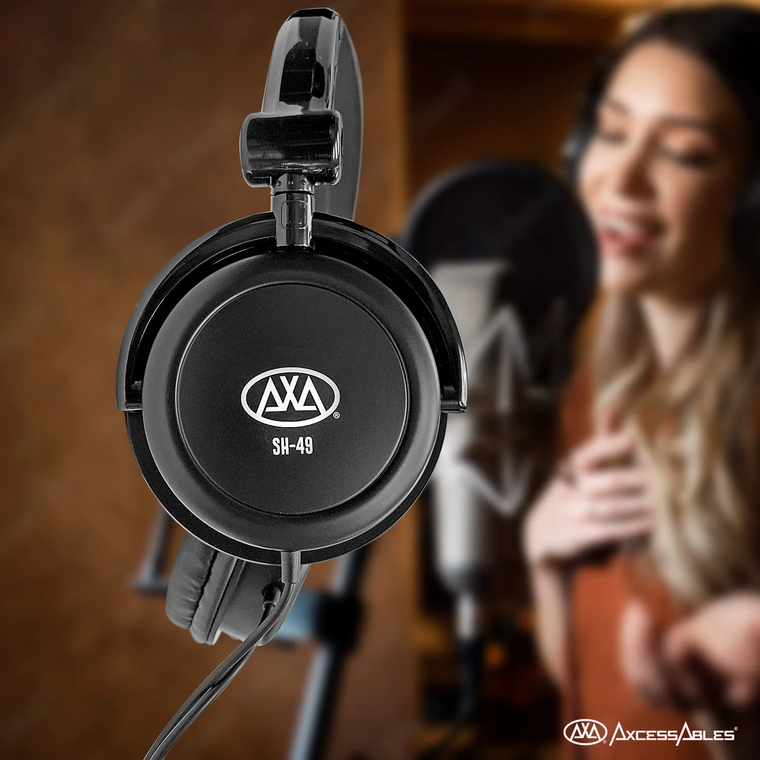AxcessAbles On-Ear Closed-Back Studio Headphones | DJ Headphones with 6ft Cable and 1/4-inch Jack Adapter | 38mm Neodymium Driver Swiveling Cups| Guitar Practice Headphones | Recording Headphones 1 Recording Headphones - Image 8