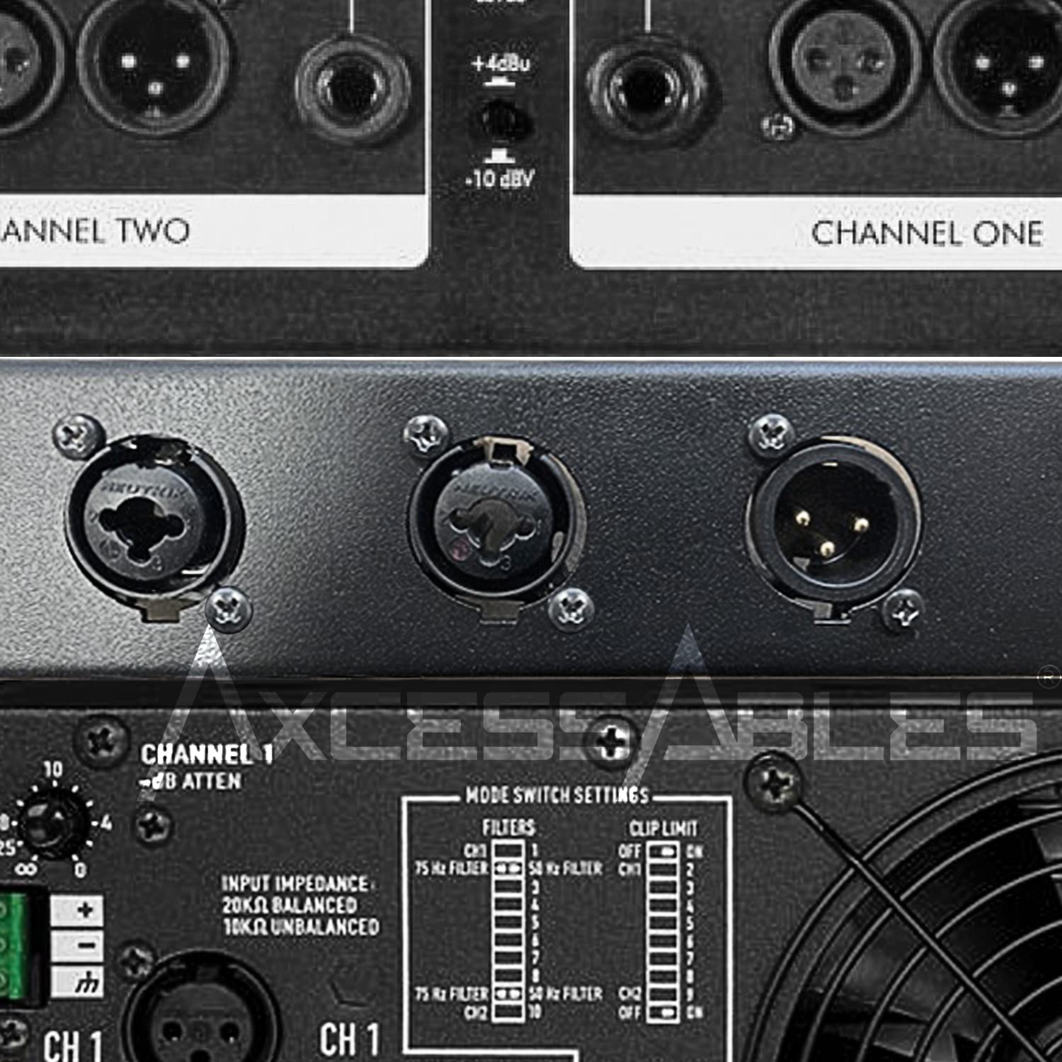 AxcessAbles RKINPUT1U 1U D-Series 8 Connectors Punch-Out Component Panel for 19 inch AV, Sound, Computer Equipment Racks. Patch Panel Compatible with XLR, Speakon, Neutrik Outputs. - Image 7