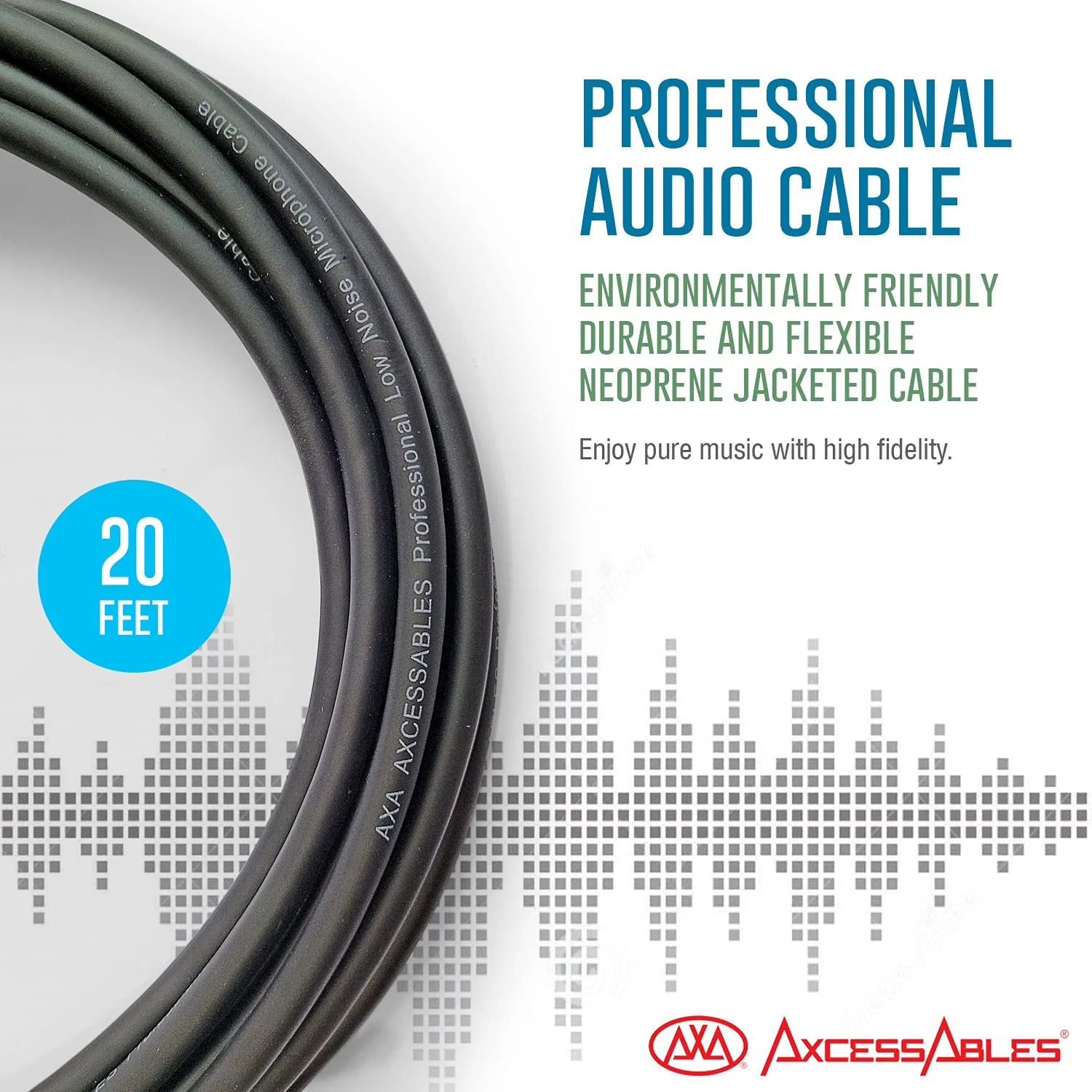 AxcessAbles XLR Male to XLR Female Microphone Audio Cables (2 Pack) 2 Pack 20FT XLR to XLR - Image 4