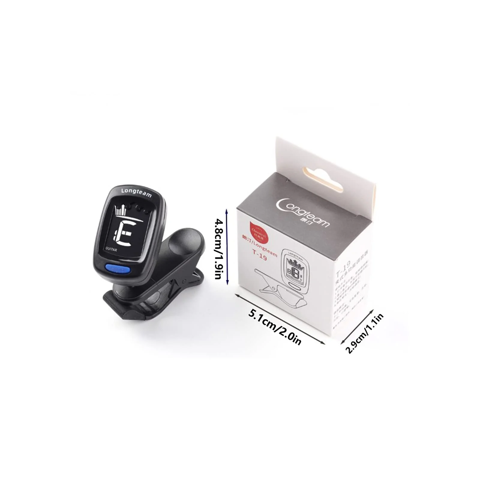 AXLOFO® Clip On Guitar Tuner For All Instruments, Ukulele, Guitar, Bass, Mandolin, Violin, Banjo, LCD Display, 360 Degree Rotating, Fast & Accurate (black) black - Image 2
