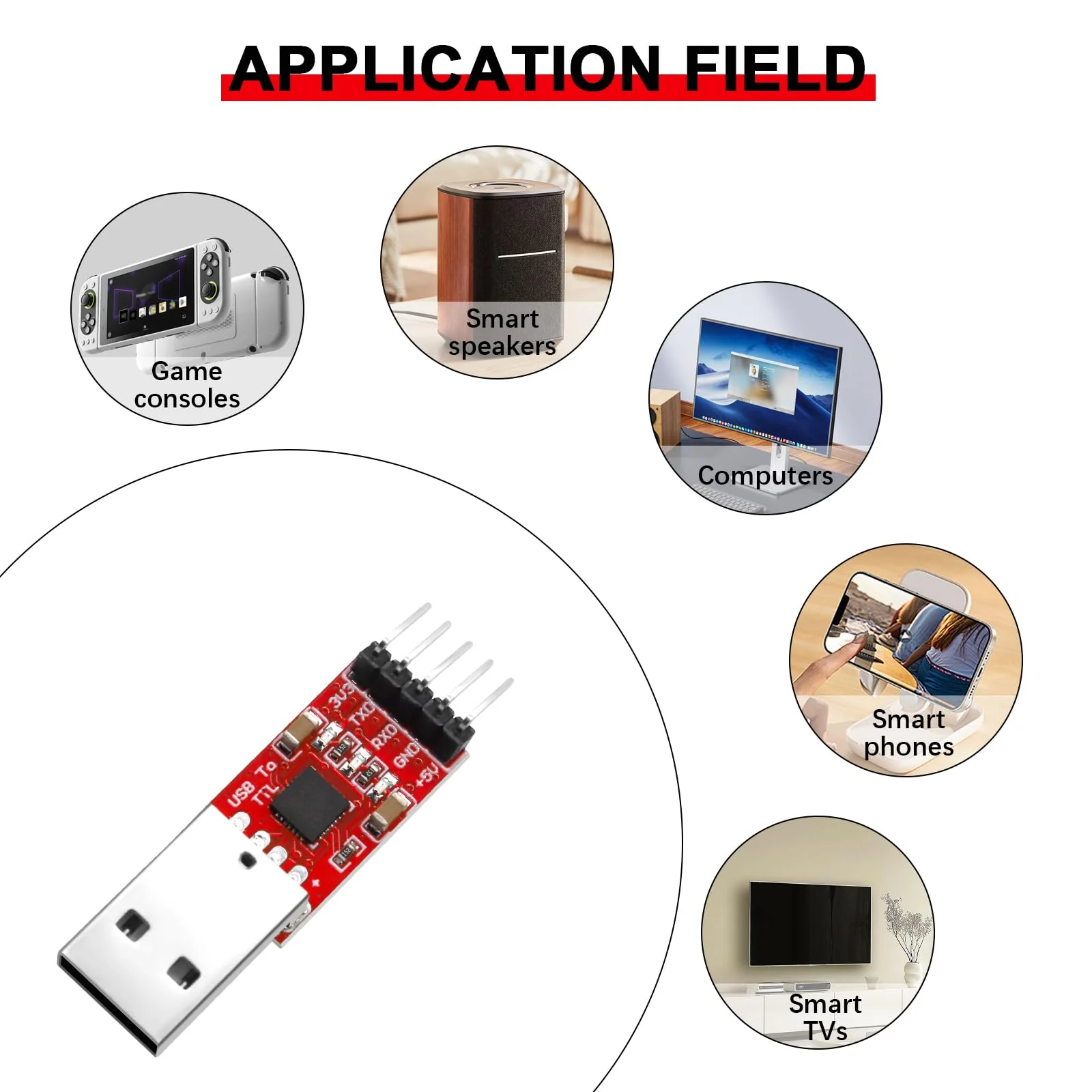 AYWHP CP2102 HW-598 USB to TTL Serial Converter Module UART USB TTL Adapter Converter for 3.3 V and 5 V with Jumper Cable Pack of 2 - Image 7