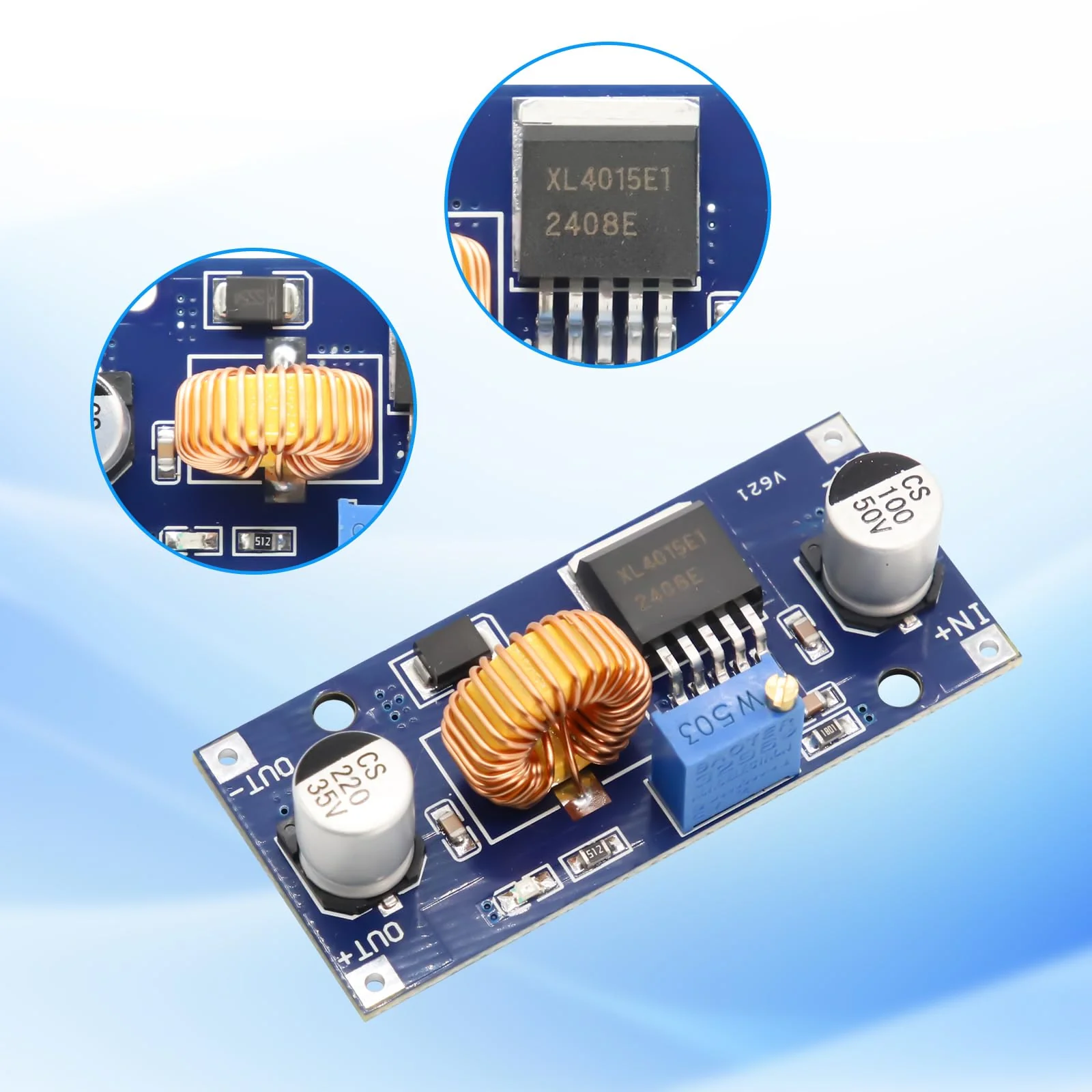 AYWHP DC-DC Step-Down Converter XL4015 6 Pieces 4-38V to 1.25-36V 5A 96% Efficiency for Arduino - Image 4