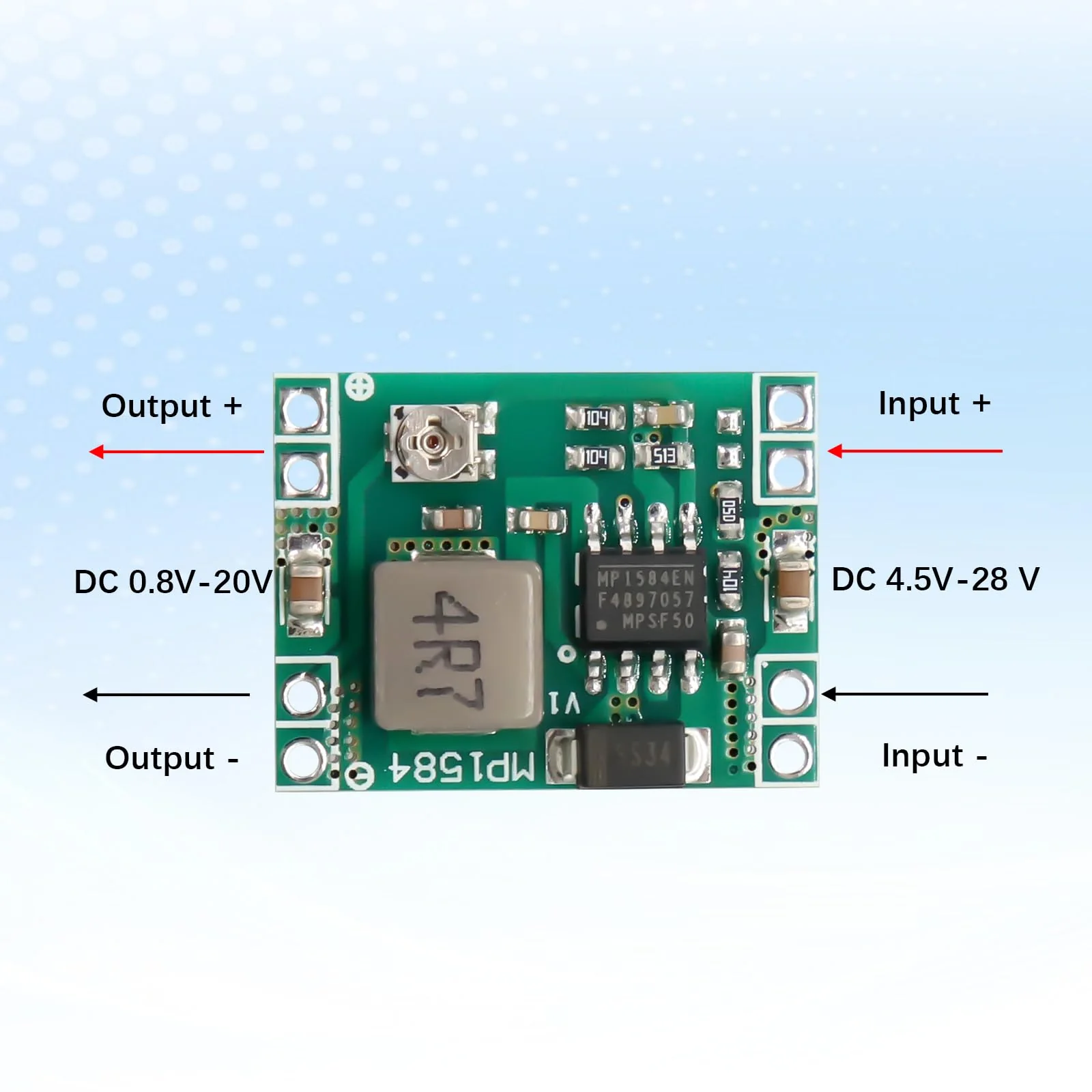 AYWHP MP1584EN Buck Converter DC-DC 3A Power Step Down Module Buck Converter 24V to 12V 9V 5V 3V for Arduino Pack of 10 - Image 5