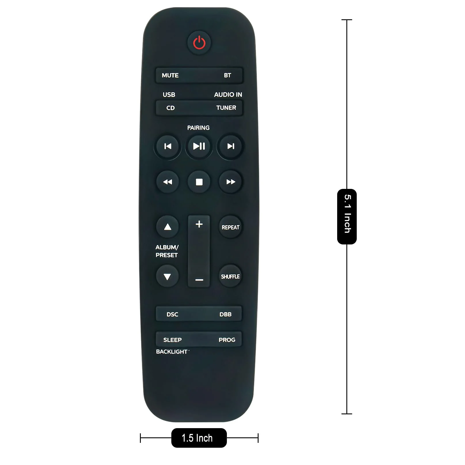 AZ700T Replacement Remote Control Commander Compatible with Philips AZ700T/37 Portable Boombox CD Player - Image 4