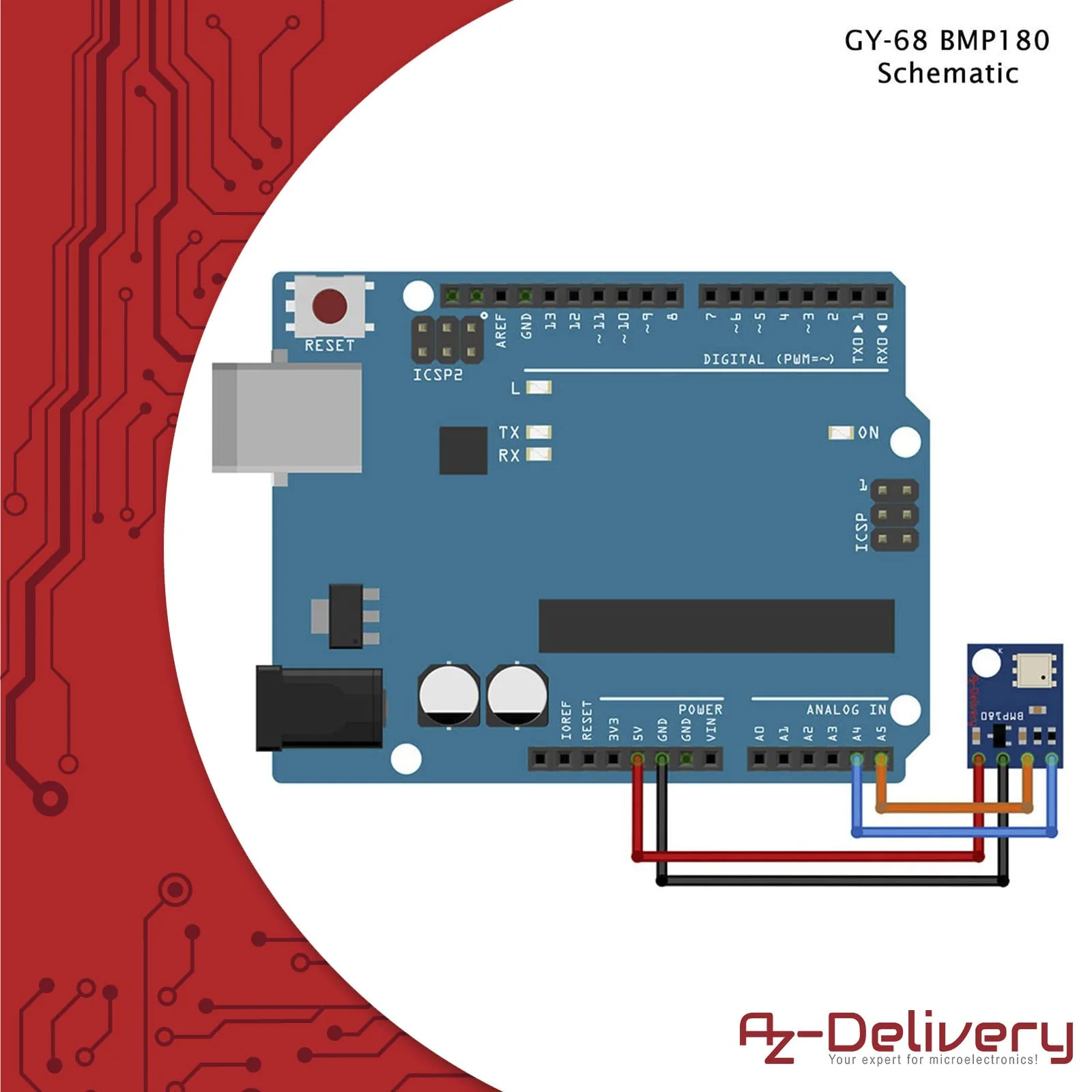 AZDelivery ⭐⭐⭐⭐⭐ GY/BMP180 Barometric Pressure Sensor Module for Arduino and Raspberry PI 1x BMP 180 1 - Image 4