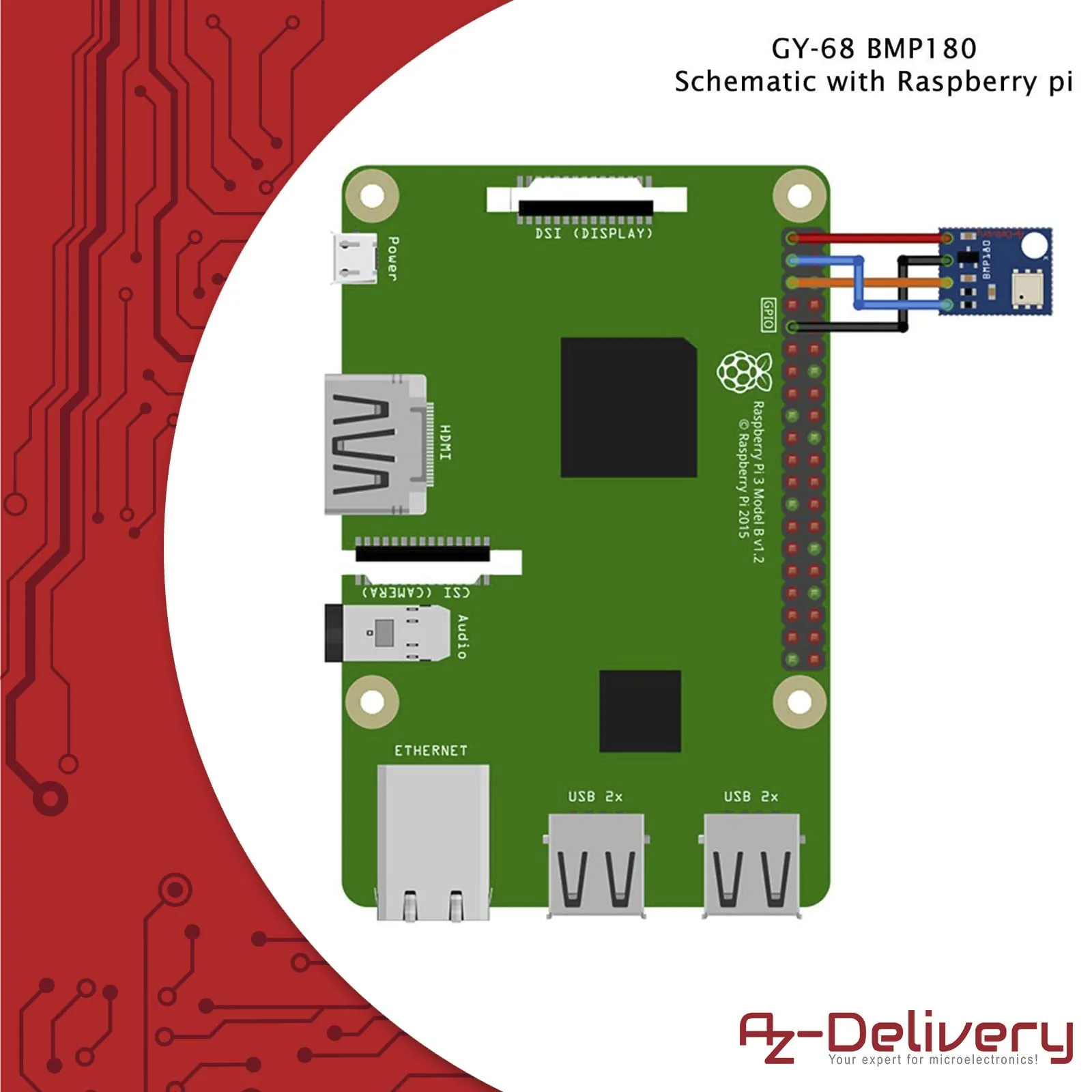 AZDelivery ⭐⭐⭐⭐⭐ GY/BMP180 Barometric Pressure Sensor Module for Arduino and Raspberry PI 1x BMP 180 1 - Image 5