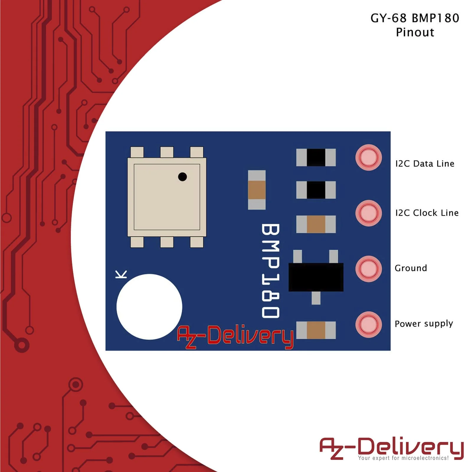 AZDelivery ⭐⭐⭐⭐⭐ GY/BMP180 Barometric Pressure Sensor Module for Arduino and Raspberry PI 1x BMP 180 1 - Image 6
