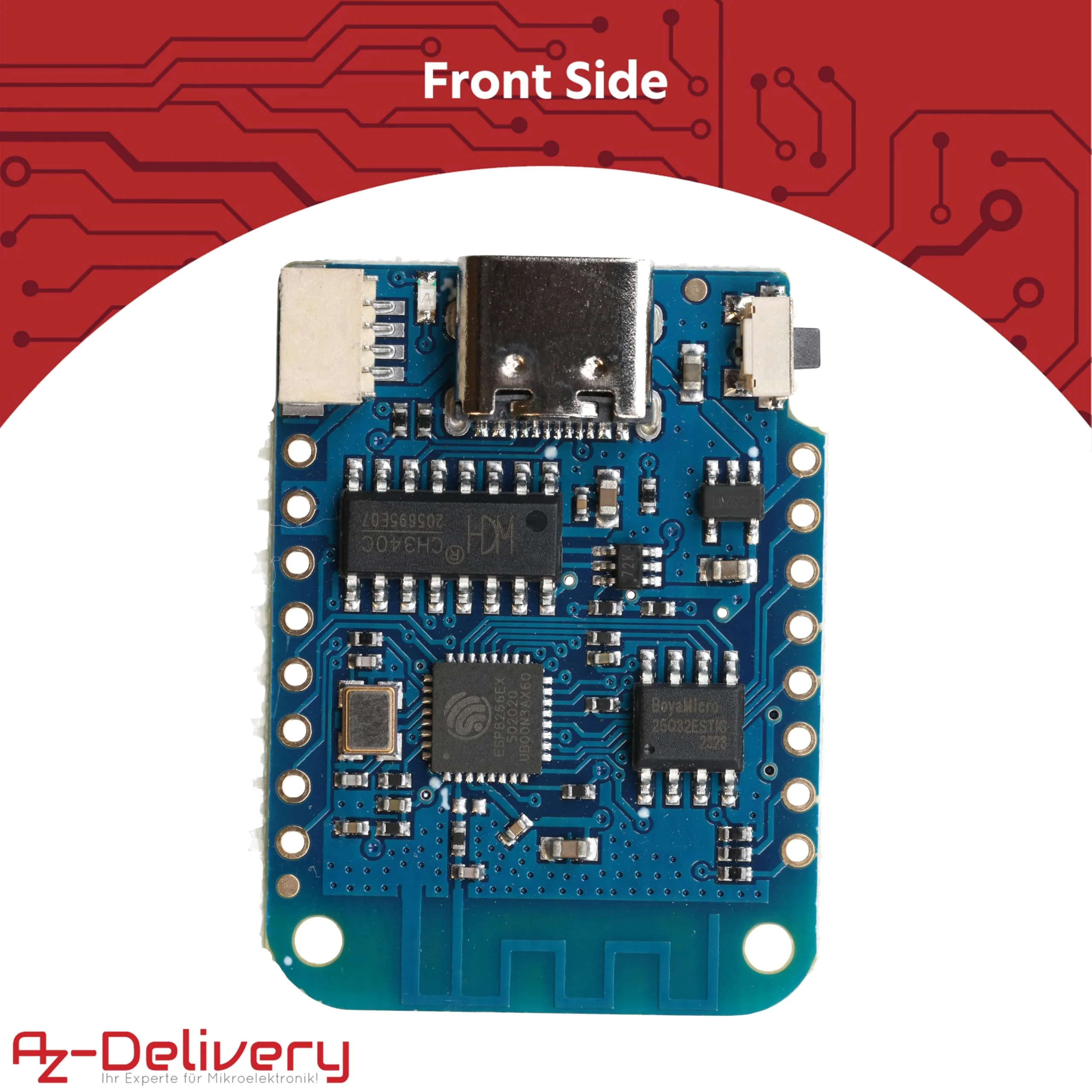 AZDelivery 3 x D1 Mini V4 NodeMCU ESP8266EX WLAN Module with USB-C Connection Compatible with Arduino with E-Book 3X - Image 2