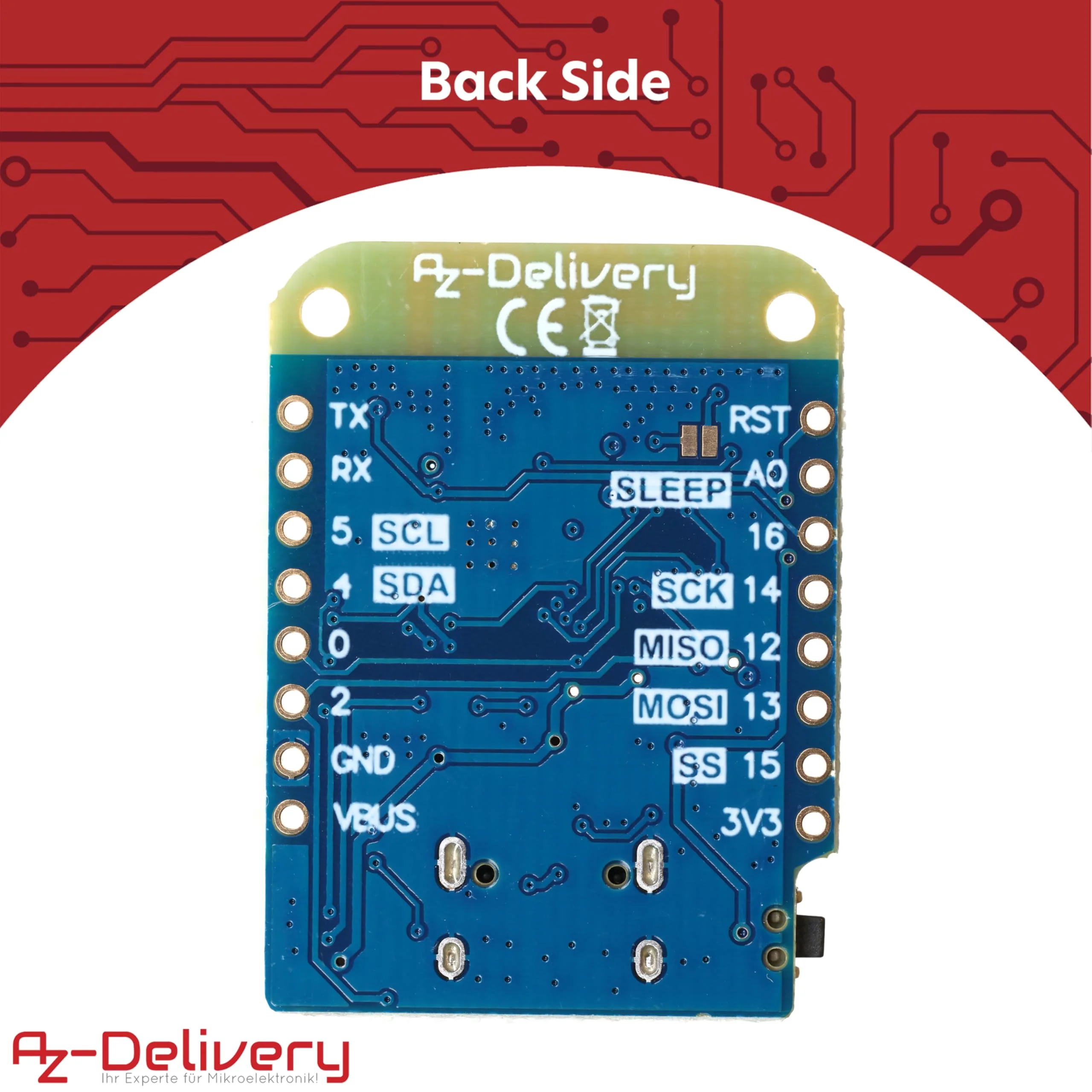 AZDelivery 3 x D1 Mini V4 NodeMCU ESP8266EX WLAN Module with USB-C Connection Compatible with Arduino with E-Book 3X - Image 3