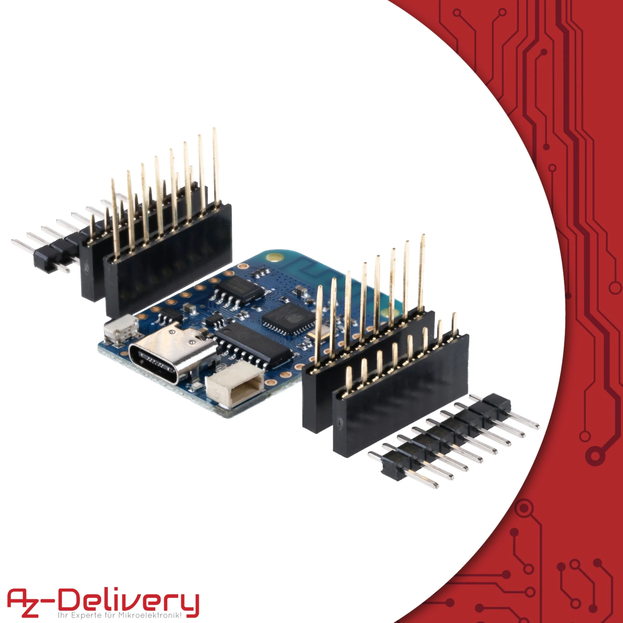 AZDelivery 3 x D1 Mini V4 NodeMCU ESP8266EX WLAN Module with USB-C Connection Compatible with Arduino with E-Book 3X - Image 4