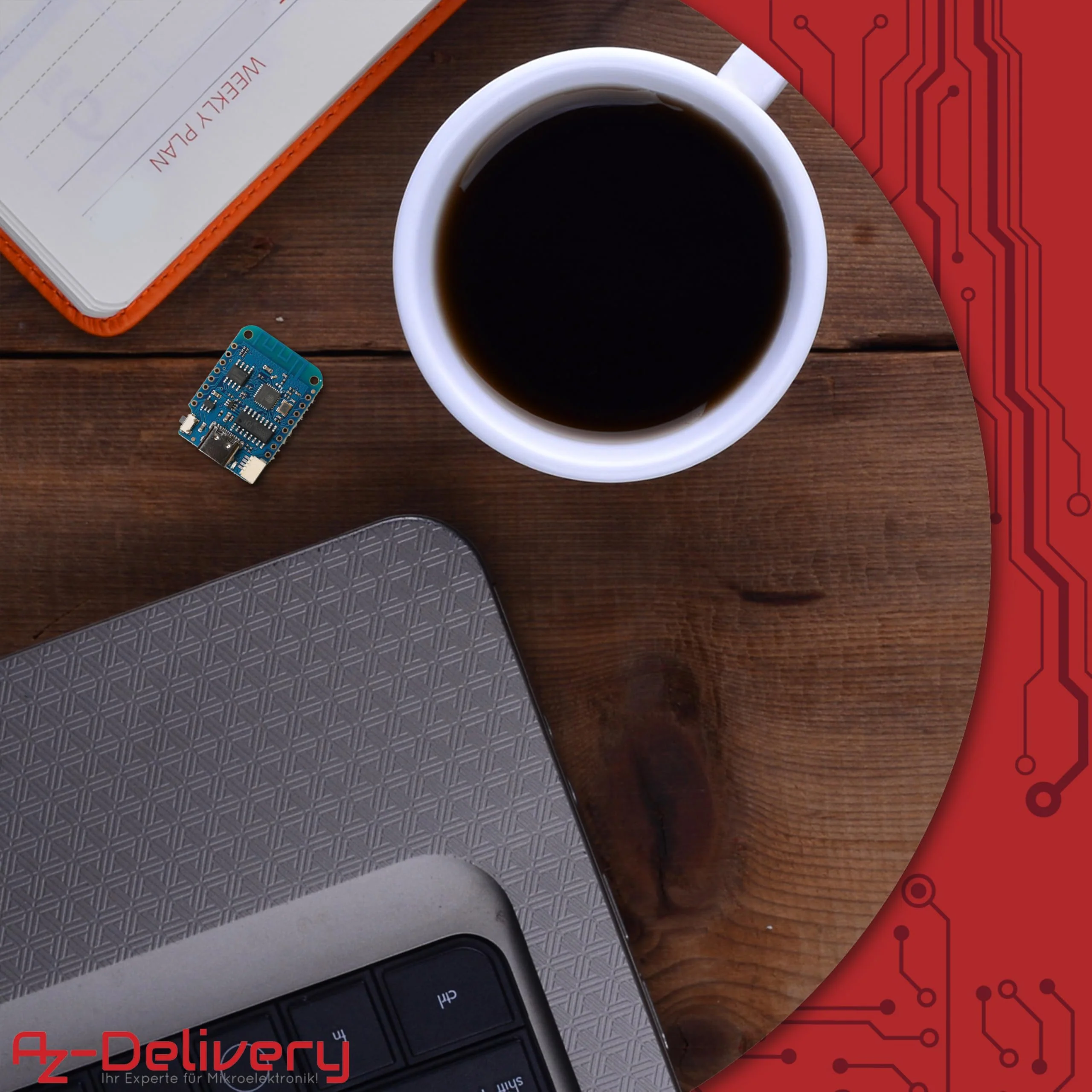 AZDelivery 3 x D1 Mini V4 NodeMCU ESP8266EX WLAN Module with USB-C Connection Compatible with Arduino with E-Book 3X - Image 5