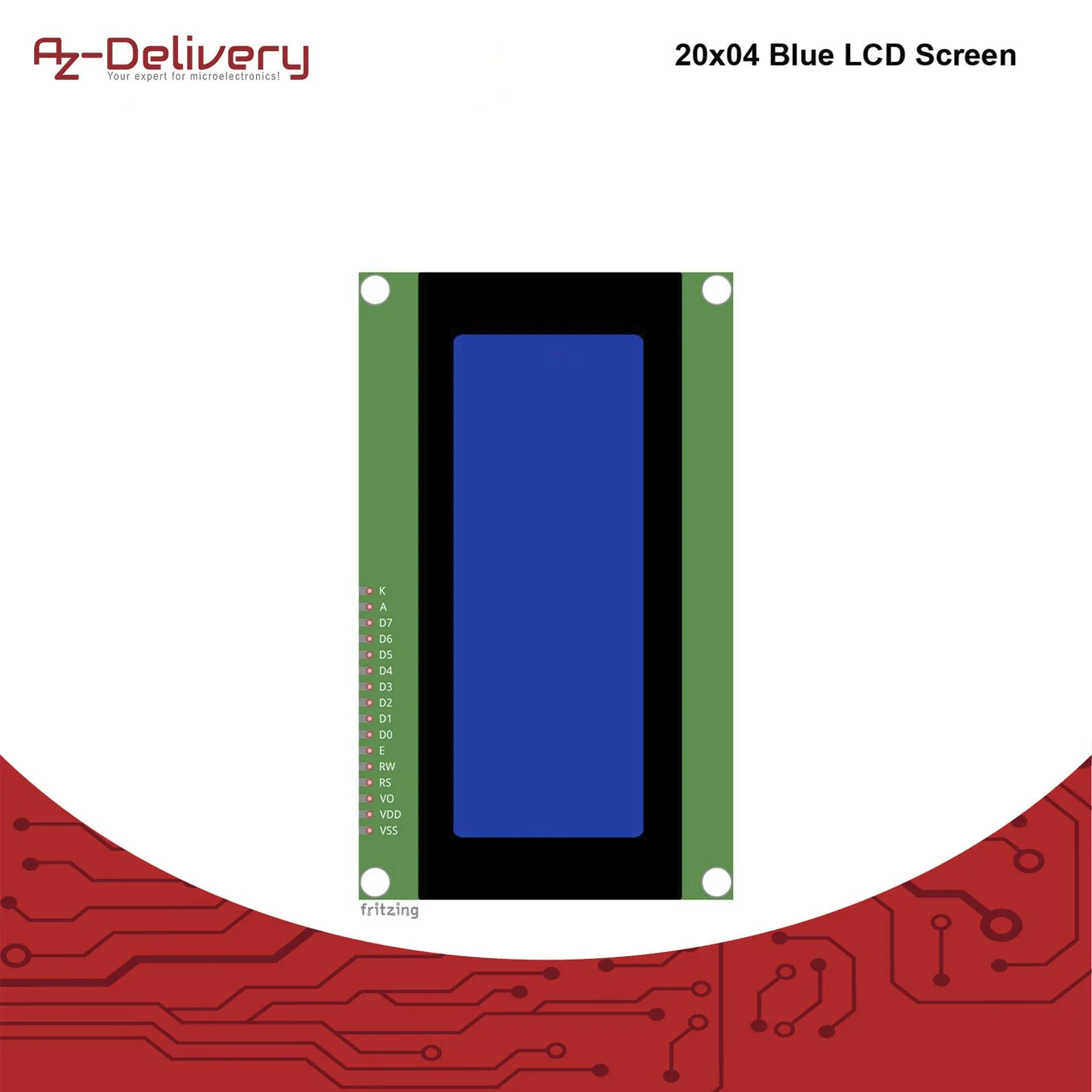 AZDelivery 3 x HD44780 2004 LCD Display 4 x 20 Characters with Blue Background and White Characters Compatible with Arduino and Raspberry Pi Includes E-Book - Image 4