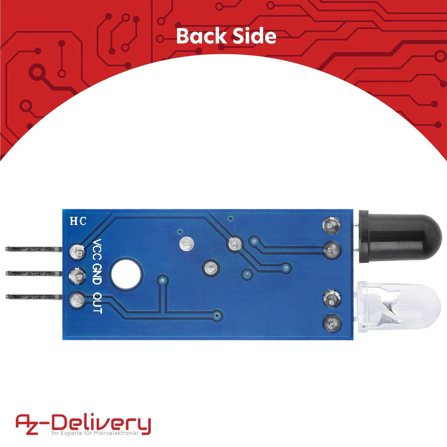 AZDelivery 3 x IR Infrared Module for Obstacle Detection Distance Sensor Compatible with Arduino and Raspberry Pi Includes eBook - Image 3