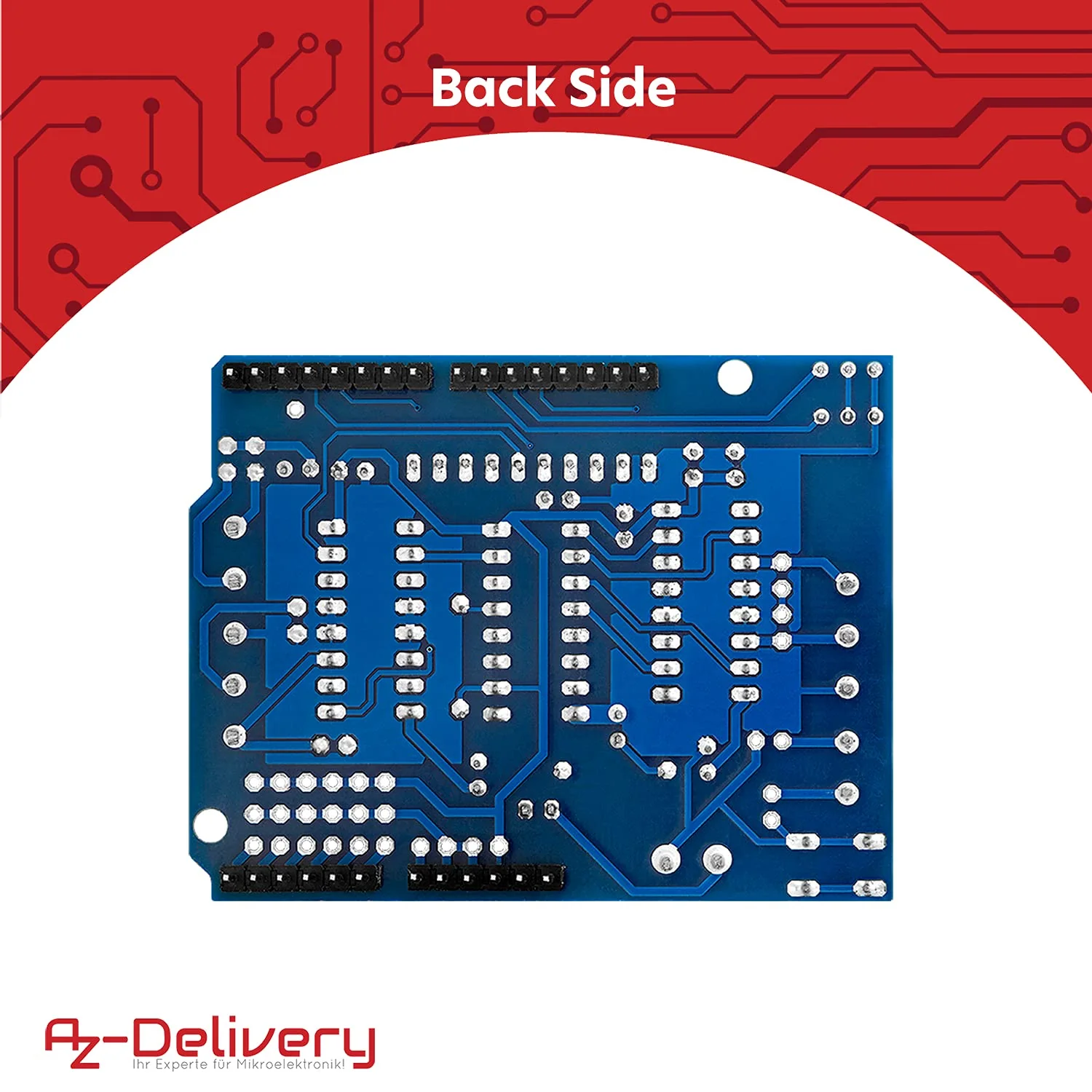 AZDelivery 3 x L293D Motor Driver Shield, 4-Channel Motor Driver Shield, Stepper Motor Driver, Stepper Expansion Board Compatible with Arduino, Includes E-Book! - Image 3