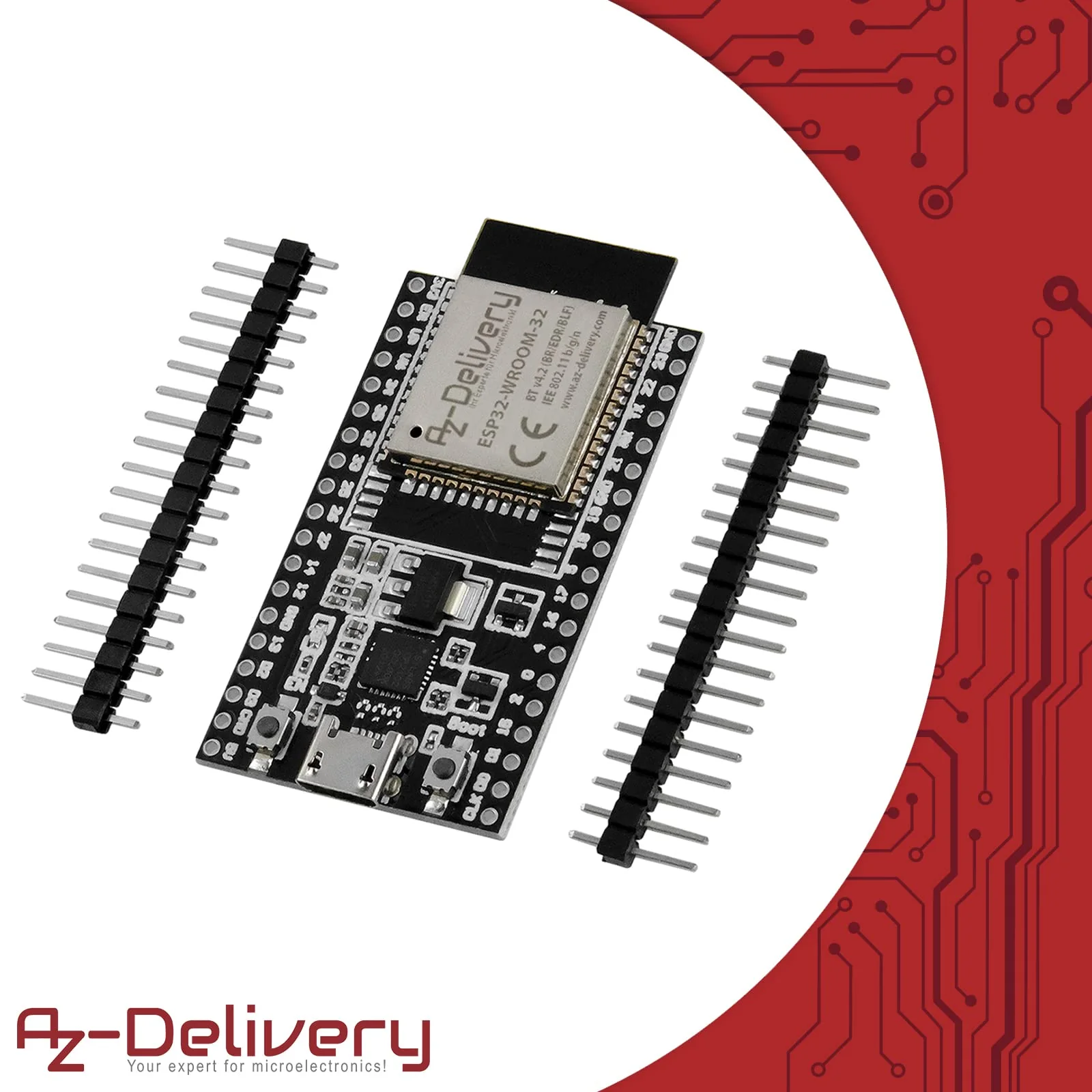 AZDelivery 5 x ESP32 Board Dev Kit C V4 NodeMCU WLAN WiFi Development Board Unsoldered Compatible with Arduino including E-Book! (Successor Module of ESP32 Dev Kit C) | ESP 32 by AZ Delivery ESP32 with CP2102 - Image 4