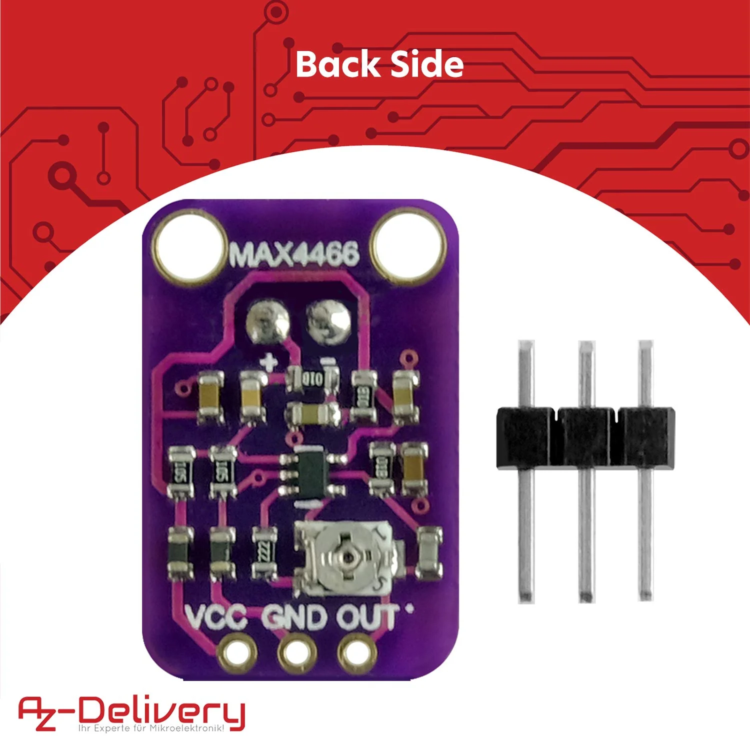 AZDelivery 5 x GY-MAX4466 Electret Microphone Amplifier, Microphone Amplifier Breakout Sensor MAX4466 Compatible with Arduino and Raspberry Pi Includes E-Book! - Image 3