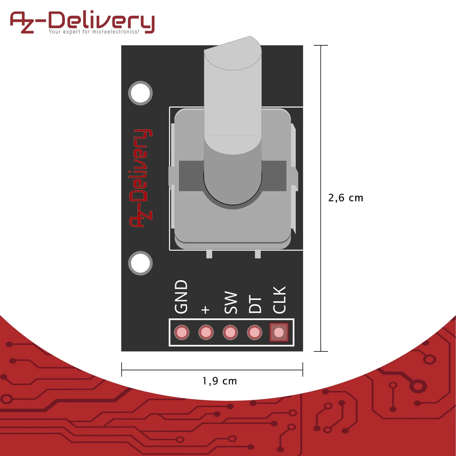 AZDelivery 5 x KY-040 Rotary Encoder, Rotary Encoder, Module Compatible with Arduino, Includes E-Book! - Image 9