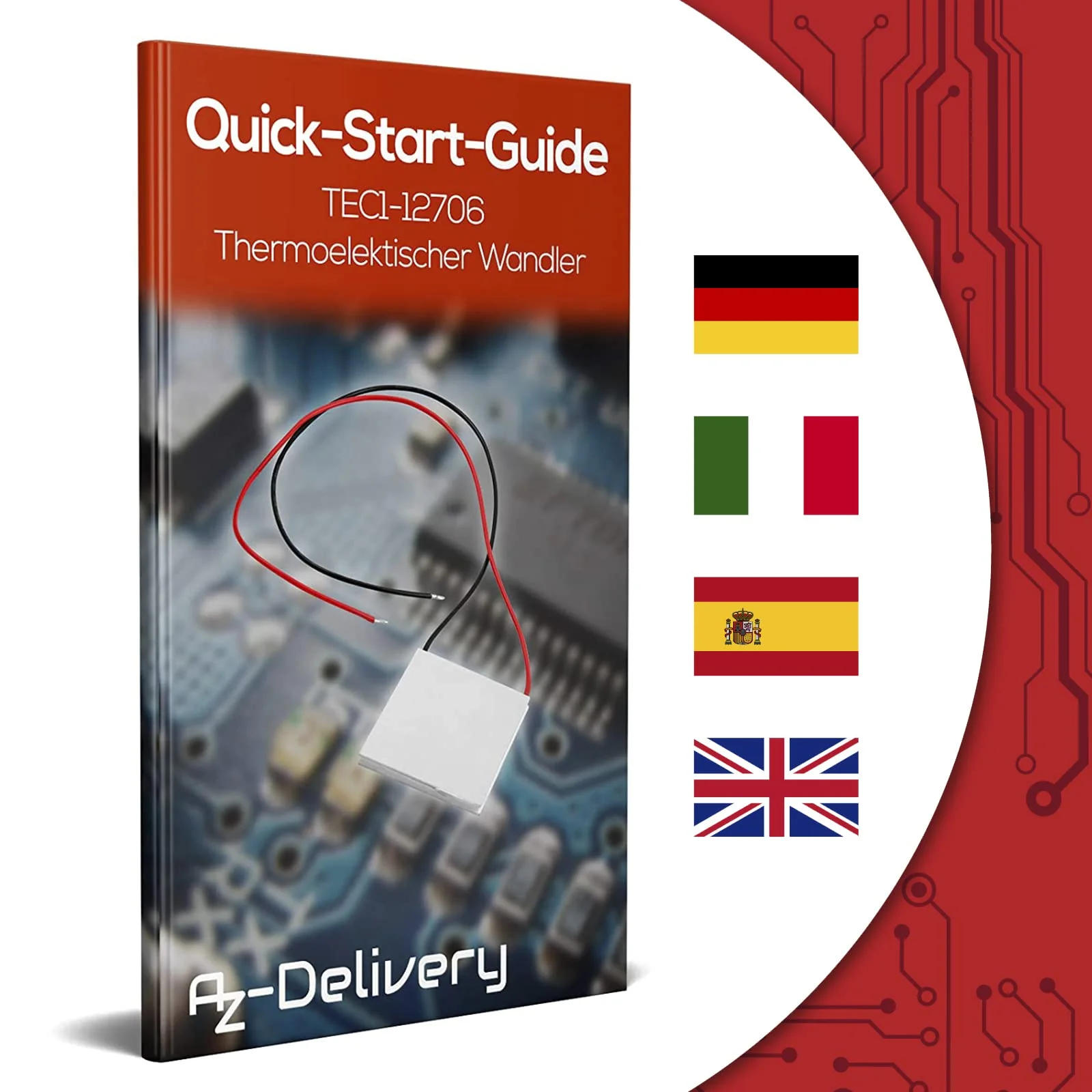 AZDelivery Thermoelectric Peltier Module TEC1-12706 Peltier Cooler 12 V with E-Book 1 - Image 4