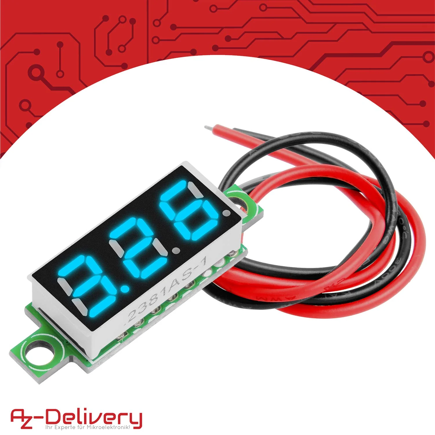 AZDelivery Voltmeter 0.28 Inch/0.71 cm Mini Digital with 7 Segment Display 2.5 V - 30 V Parent 3 - Image 3