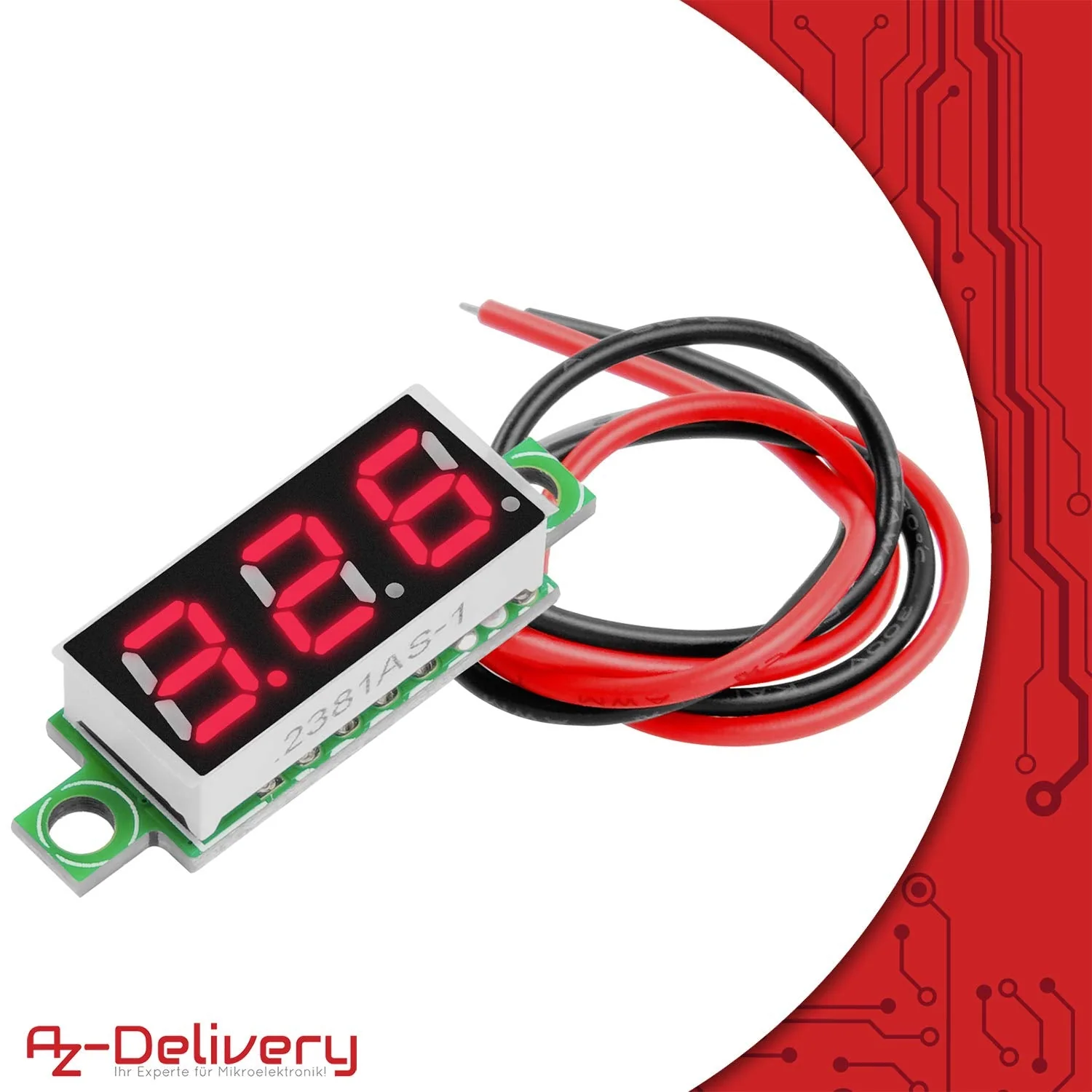 AZDelivery Voltmeter 0.28 Inch/0.71 cm Mini Digital with 7 Segment Display 2.5 V - 30 V Parent 3 - Image 5