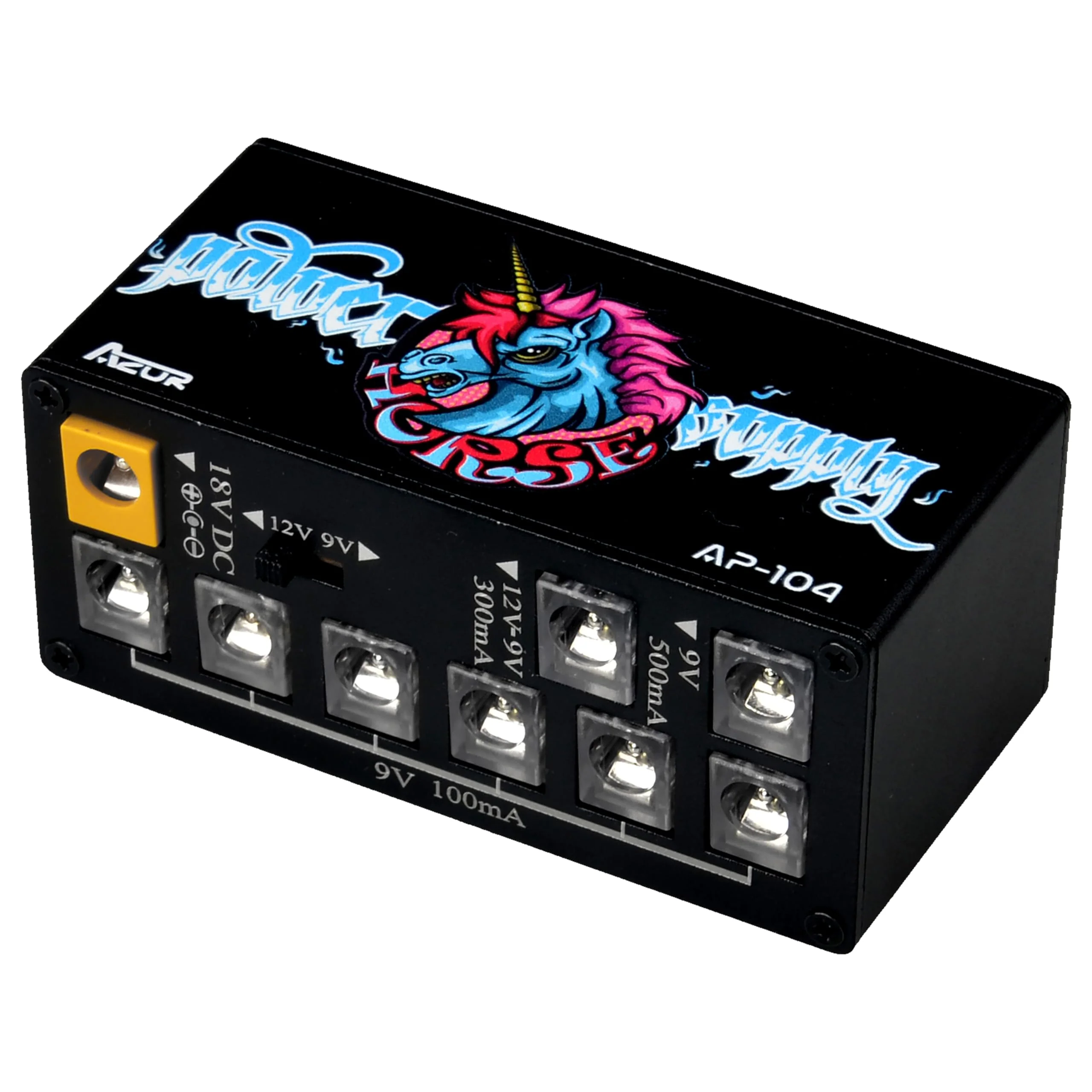 AZOR AP-104 Pedal Power Supply 8 DC Outputs Mini Pedal Board Power Supply with Switchable Voltage for 9V/12V Effect Pedal Power Supply - Image 5