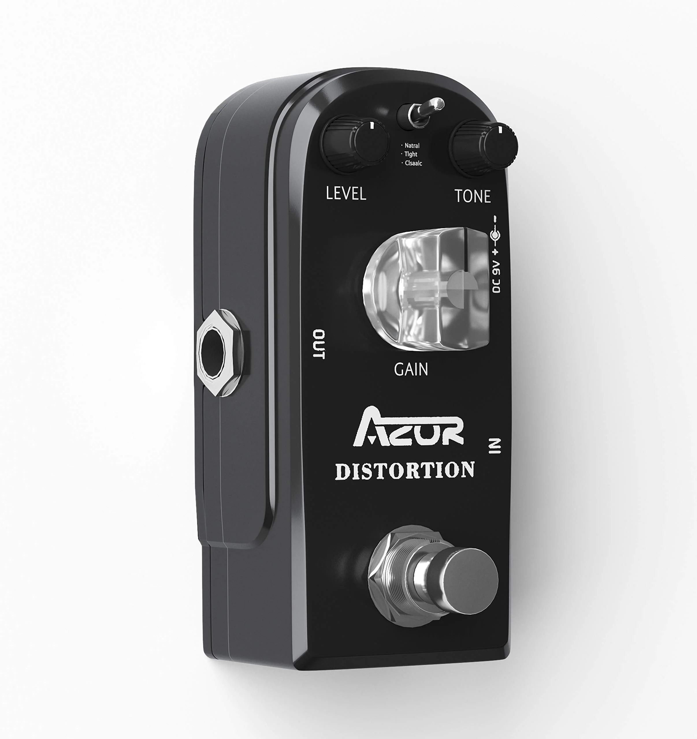 AZOR Distortion Guitar Effect Pedal 3 Modes Natural, Tight, Classic for Electric Guitar True Bypass AP-302 Black Distortion - Image 6