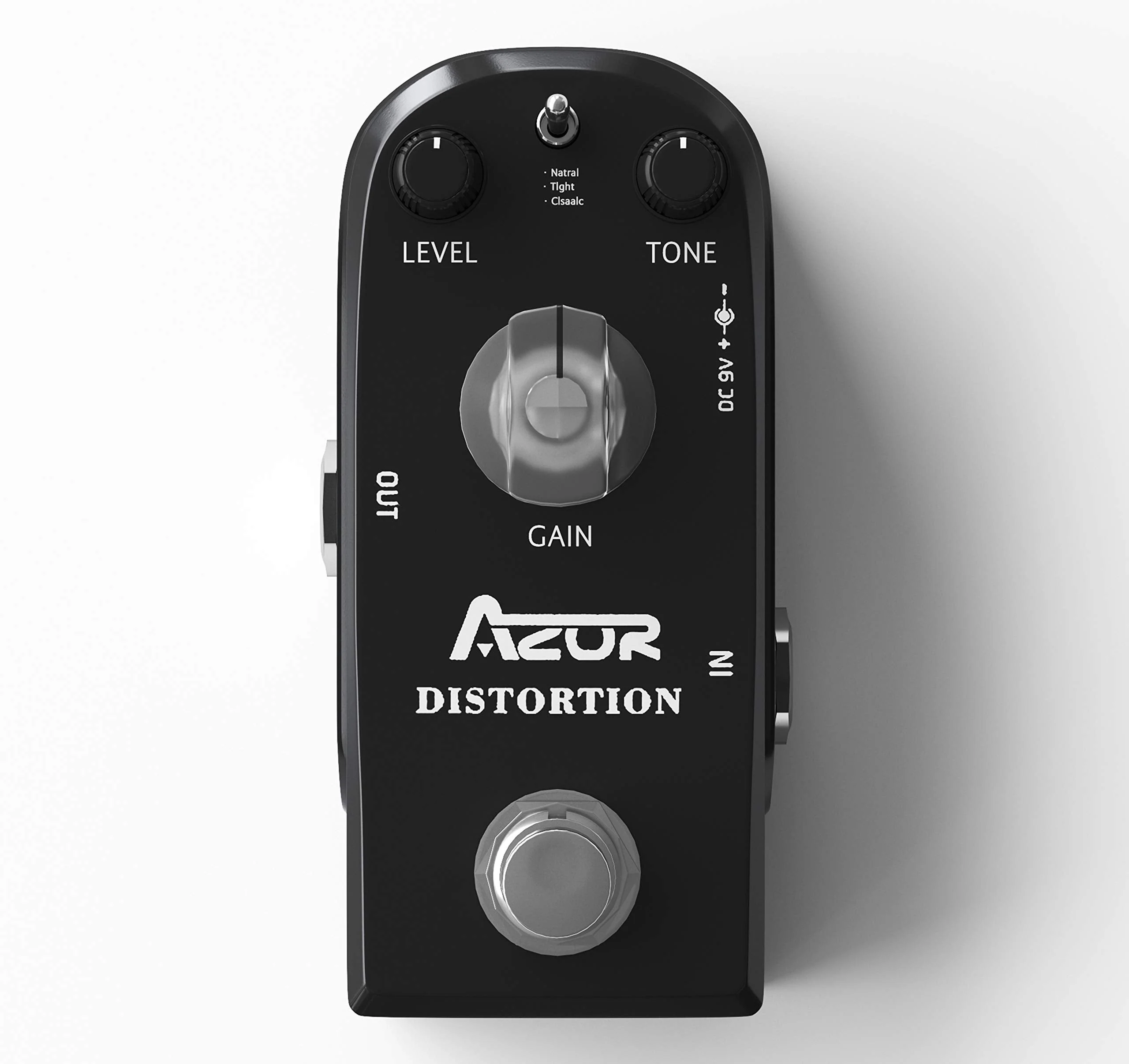 AZOR Distortion Guitar Effect Pedal 3 Modes Natural, Tight, Classic for Electric Guitar True Bypass AP-302 Black Distortion - Image 7