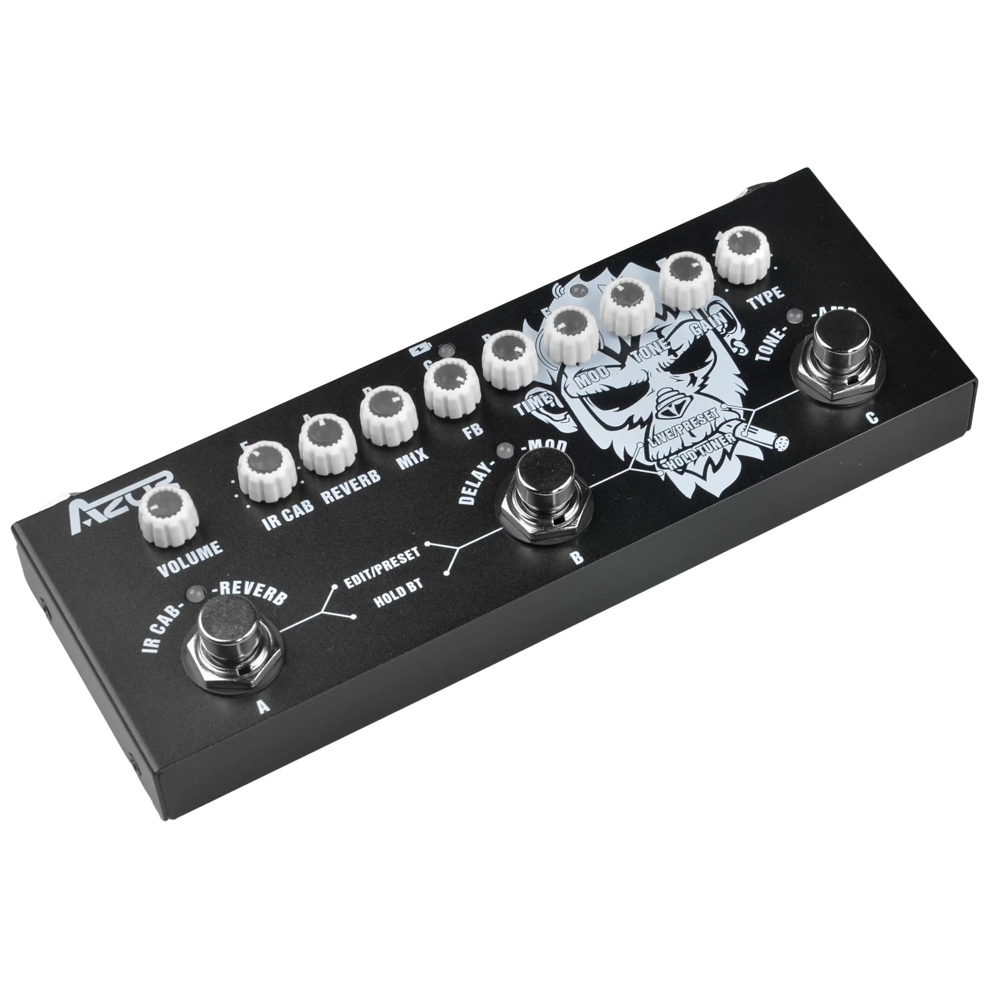 AZOR Multi Effects Guitar Pedal with 3 Preset,8 IR Cab 9 AMP Models, Reverb Delay Overdrive, Distortion and Tuner for Electric Guitar, Rechargable Multi Effect Pedal - Image 8