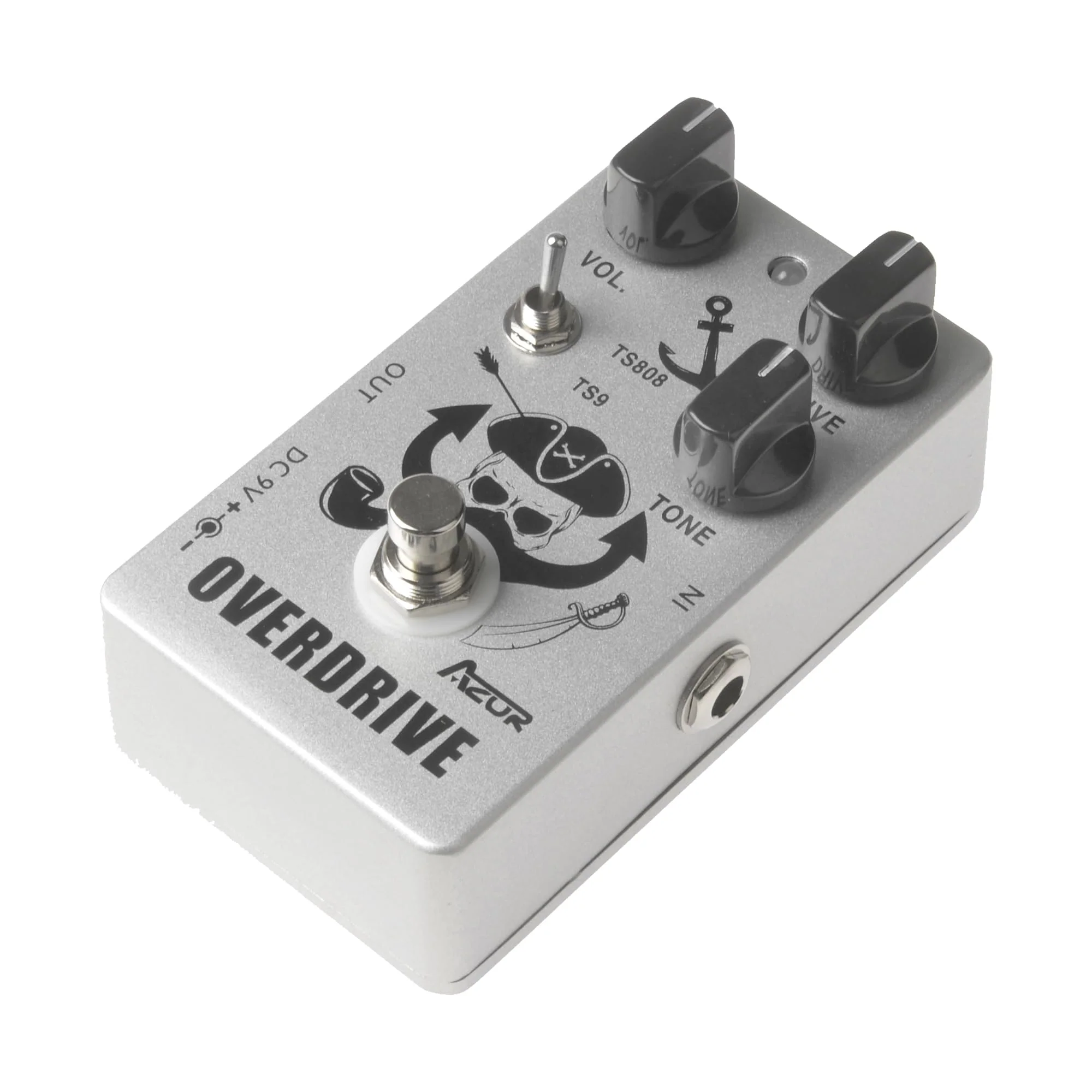 AZOR Overdrive Guitar Pedal Vintage Overdrive Effects，TS808 or TS9 Switch All-Metal Effect Pedal with True Bypass - Image 4