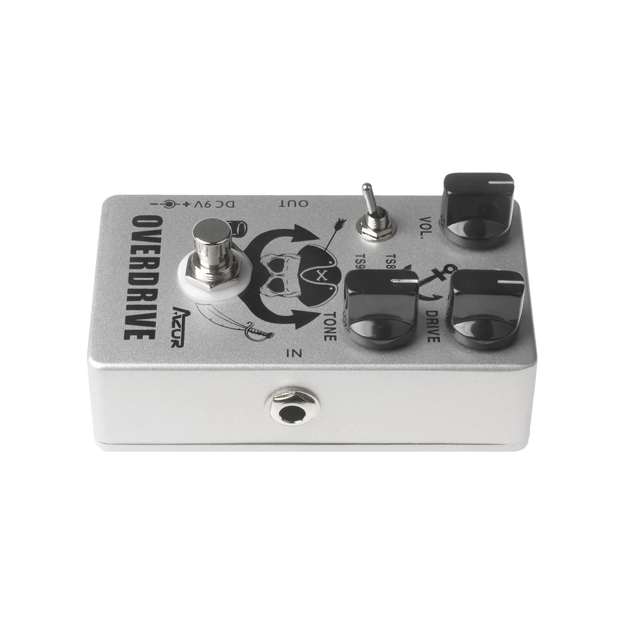 AZOR Overdrive Guitar Pedal Vintage Overdrive Effects，TS808 or TS9 Switch All-Metal Effect Pedal with True Bypass - Image 7