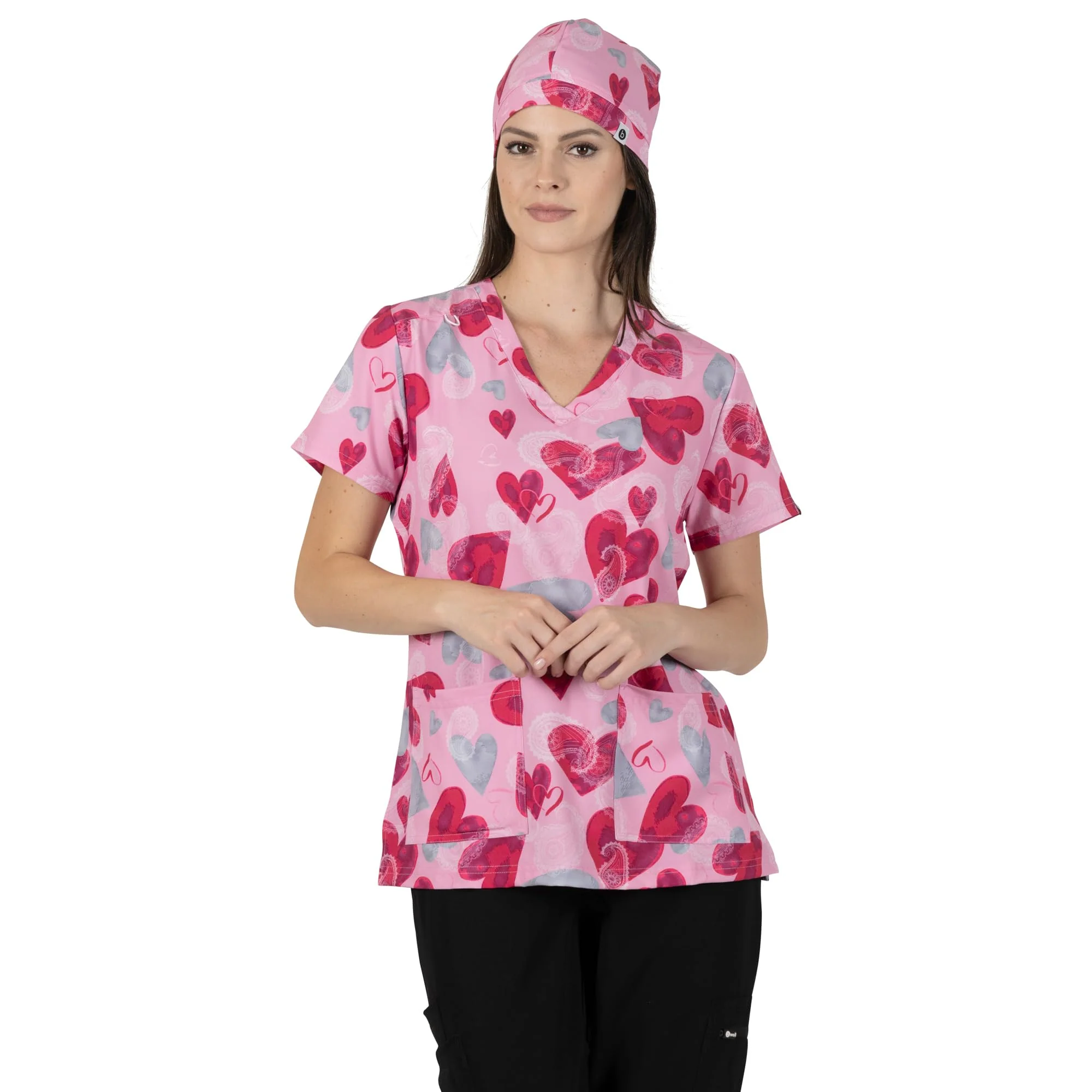 B-well Modena Surgical Hood Fabric Surgical Caps Fabric Nurse Accessories for Doctors, Nurses, Dentists, Pharmacists, Vets, Medical Staff Unit size Love 1 - Image 7