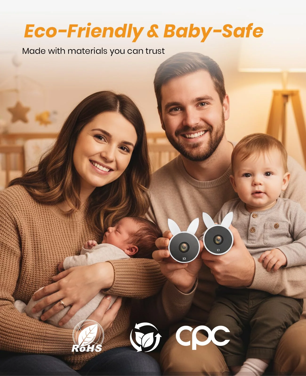 Babyvue USB Car Camera for Baby : 4.5" Baby Car Camera with 1080P Crystal Clear Mirror View, Easy Installation Carseat Rear Facing Moitor for Kids, HD IR Night Vision Backseat Monitor White - Image 6