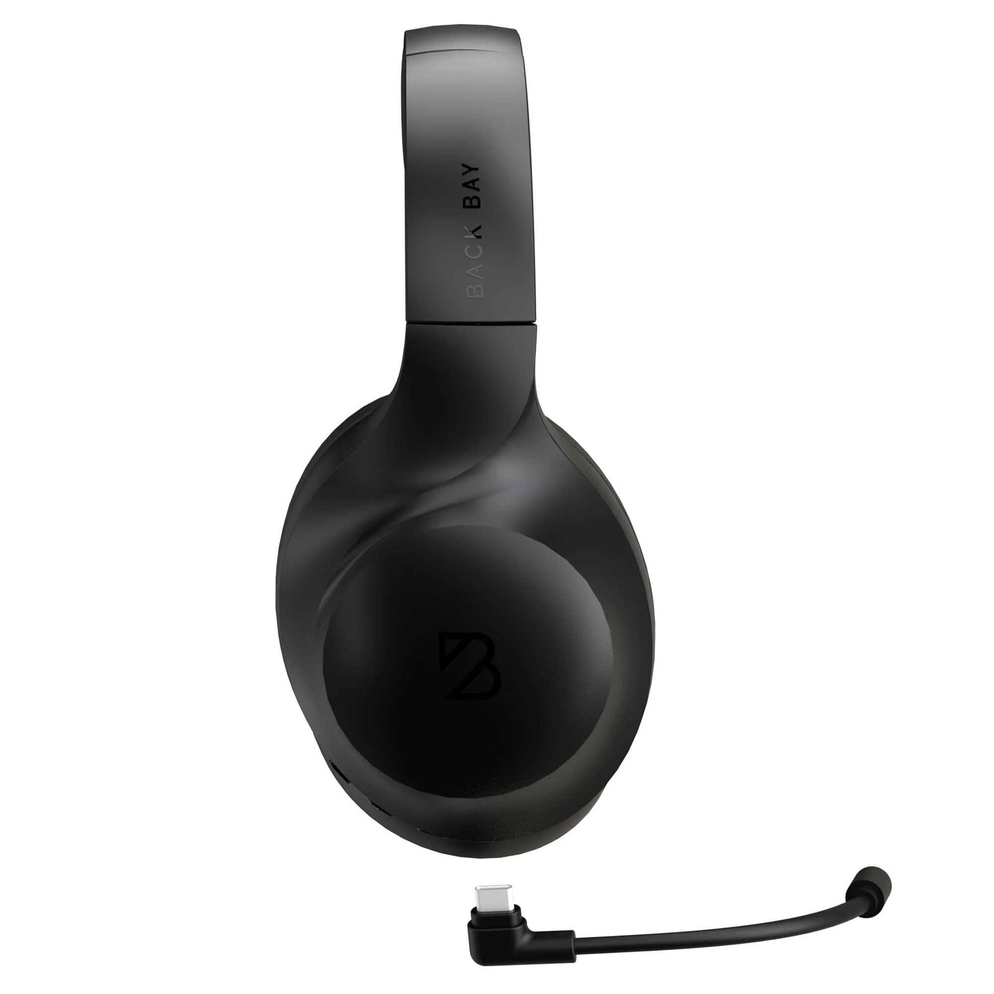 Back Bay Audio ClearCall 70 - Bluetooth Headphones with Microphone + Removable Boom Mic - Work Head Phones Wireless Bluetooth, Over Ear Headphones for Work from Home, Headset for Laptop Black - Image 6
