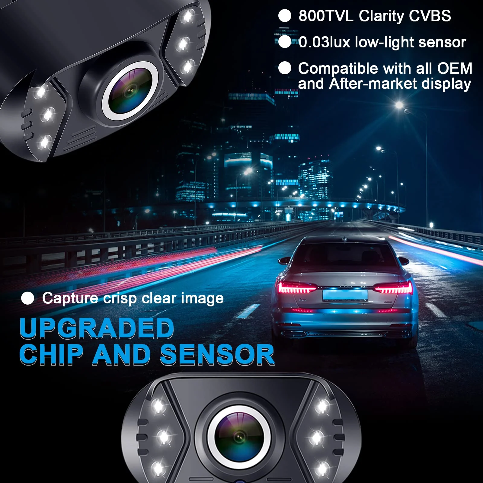 Backup Camera Easy to Install for Car: HD Clear Picture Reverse Camera Night Vision - Wide Angle IP69 Waterproof Rear View Camera for Vans SUVs Sedans Trucks - Image 2