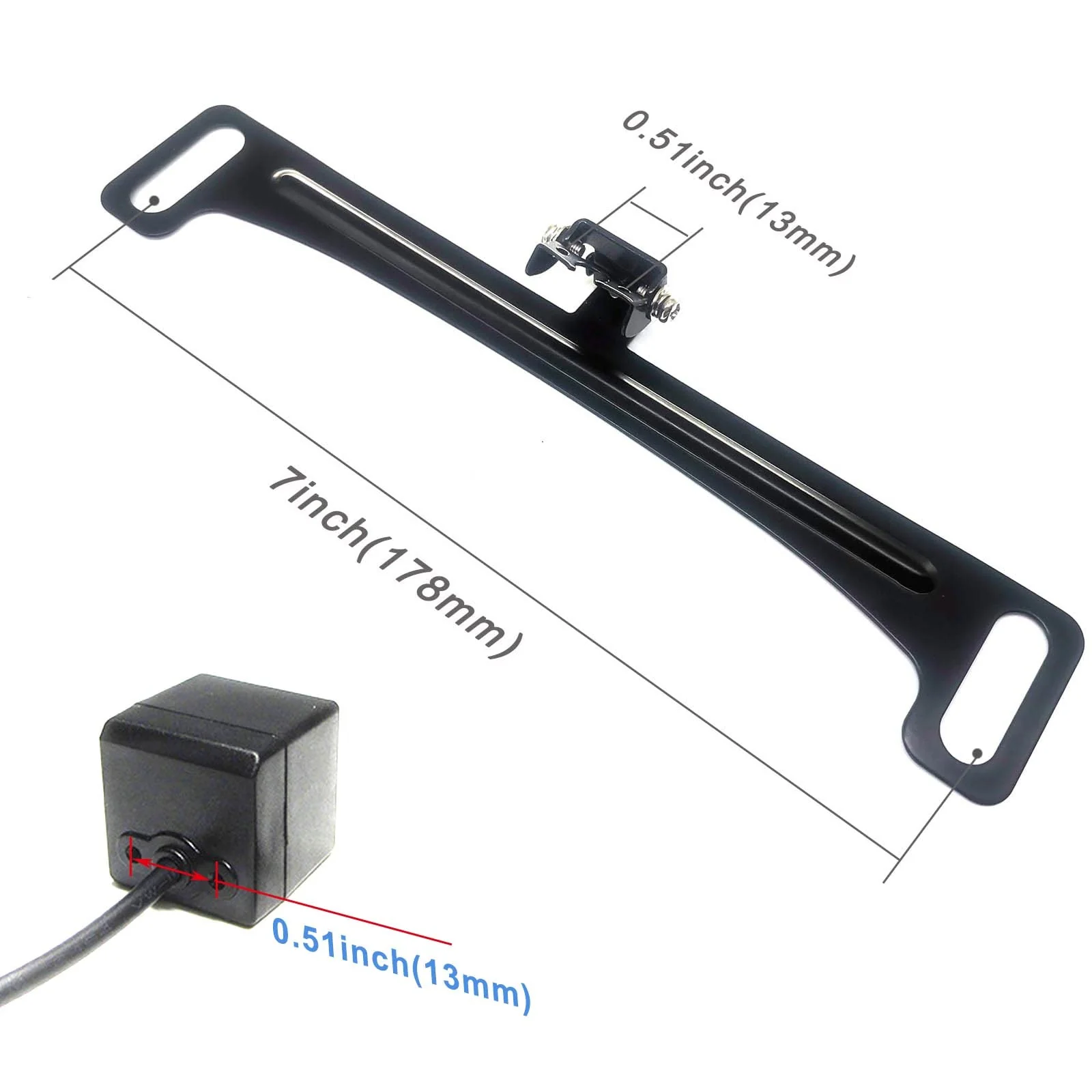 Backup Camera License Plate Mount,Upgraded Full Stainless Steel Bracket, Universal Car Dash Cam Mirror Metal Brackets, Reverse Rear View Back up Cameras Kit - Image 3