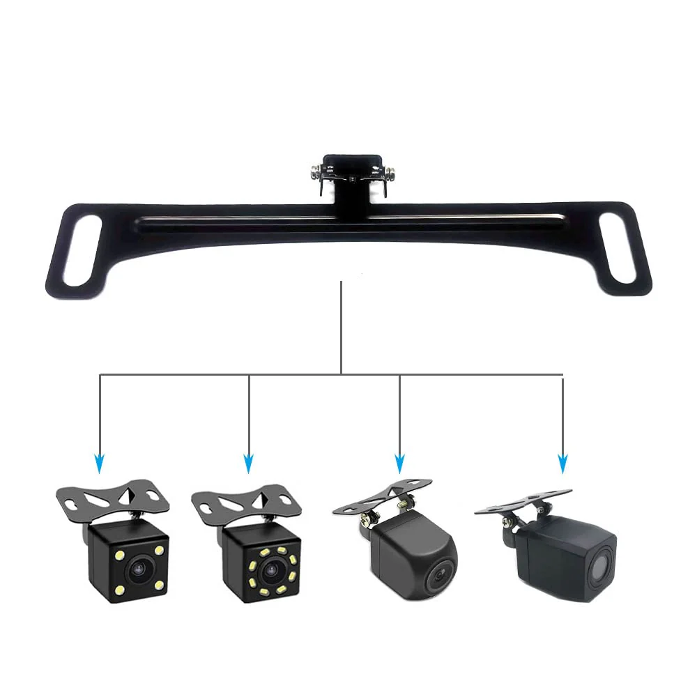 Backup Camera License Plate Mount,Upgraded Full Stainless Steel Bracket, Universal Car Dash Cam Mirror Metal Brackets, Reverse Rear View Back up Cameras Kit - Image 4